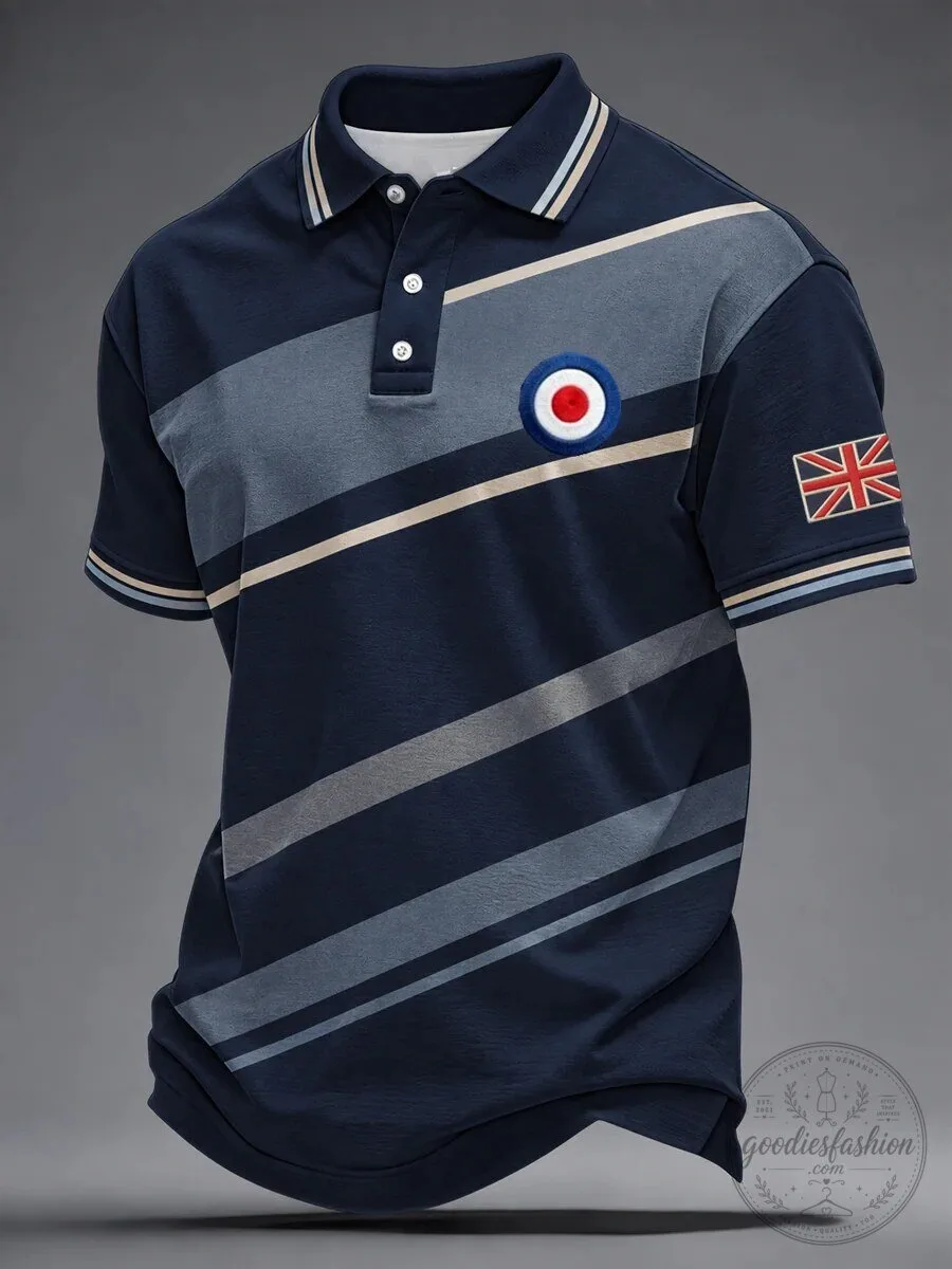 British Mod Target Roundel Union Jack Flag Polo Shirt 1 British Mod Target Roundel Union Jack Flag Polo Shirt