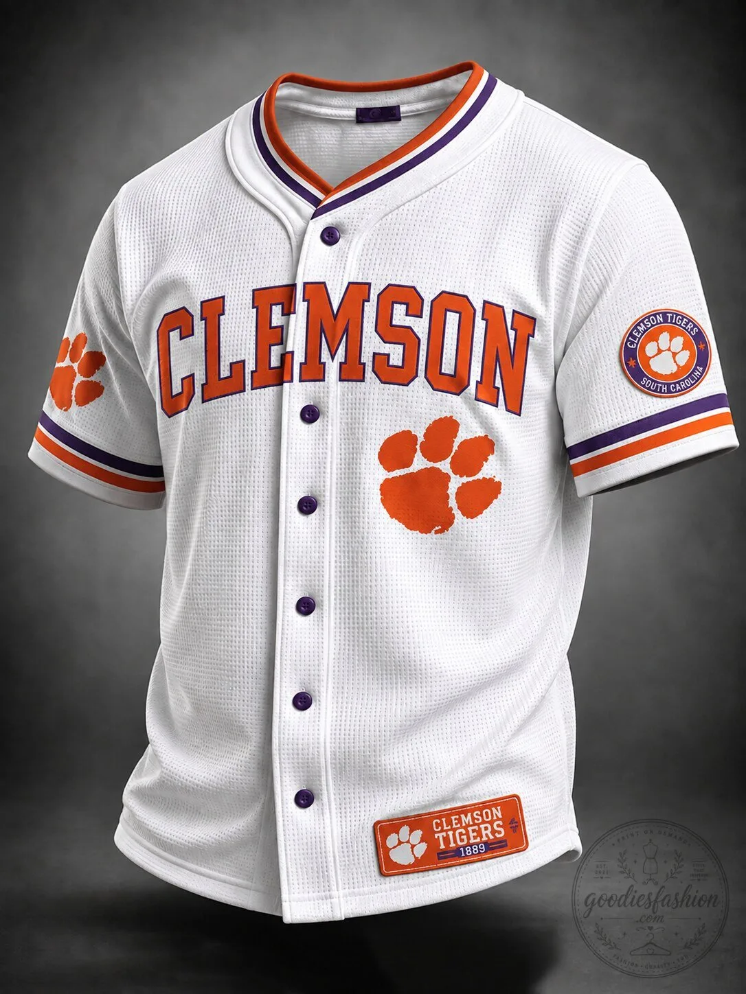 NCAA College Baseball Jersey for Clemson Tigers