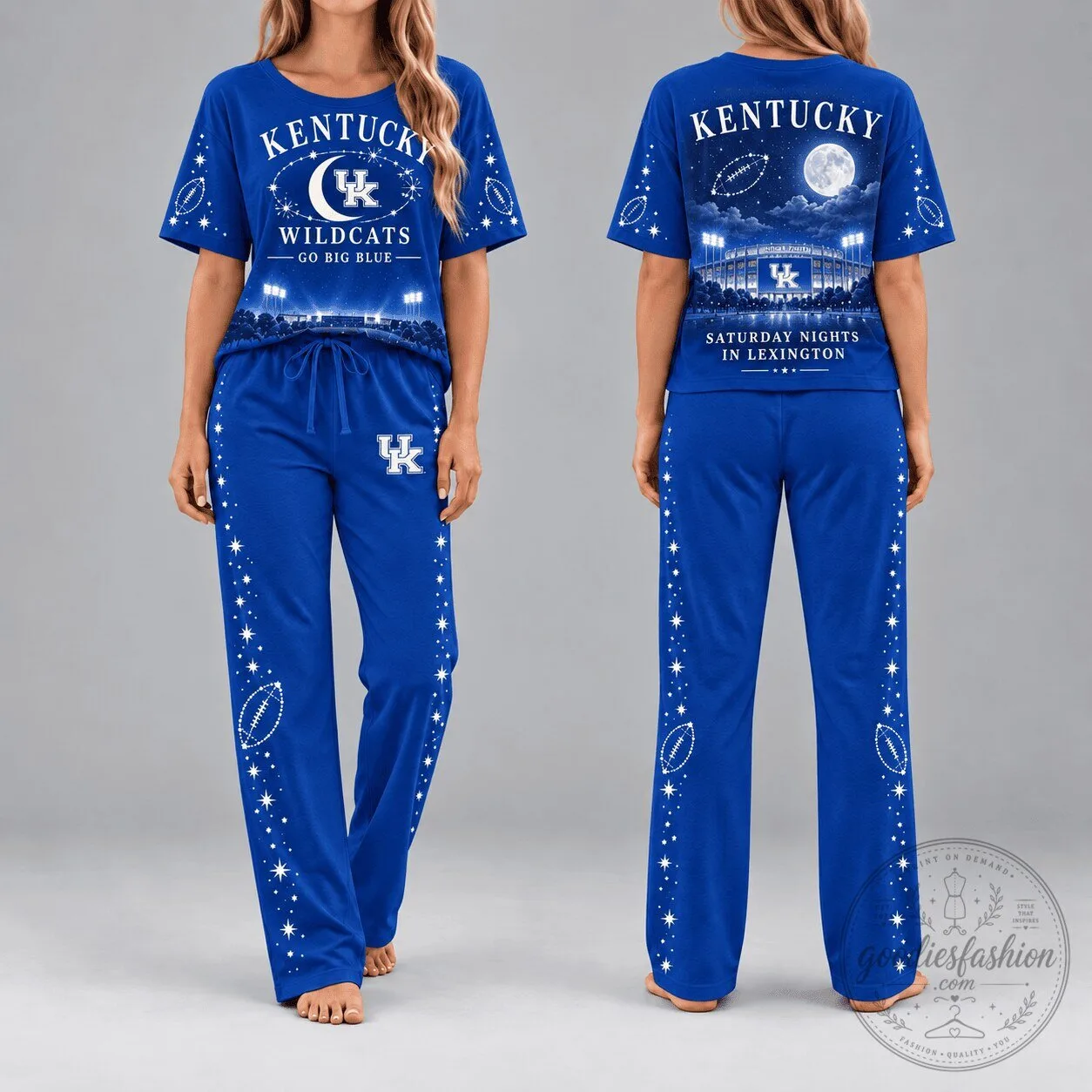 Kentucky Wildcats Football Stadium Saturday Nights In Lexington Pajamas Set
