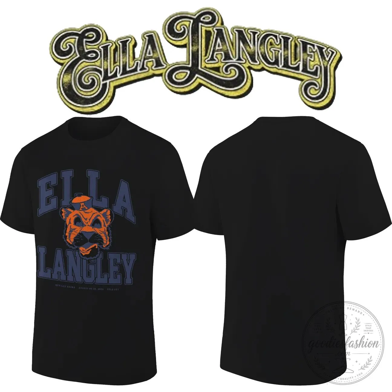 Ella Langley Auburn Tigers Concert Black T-Shirt