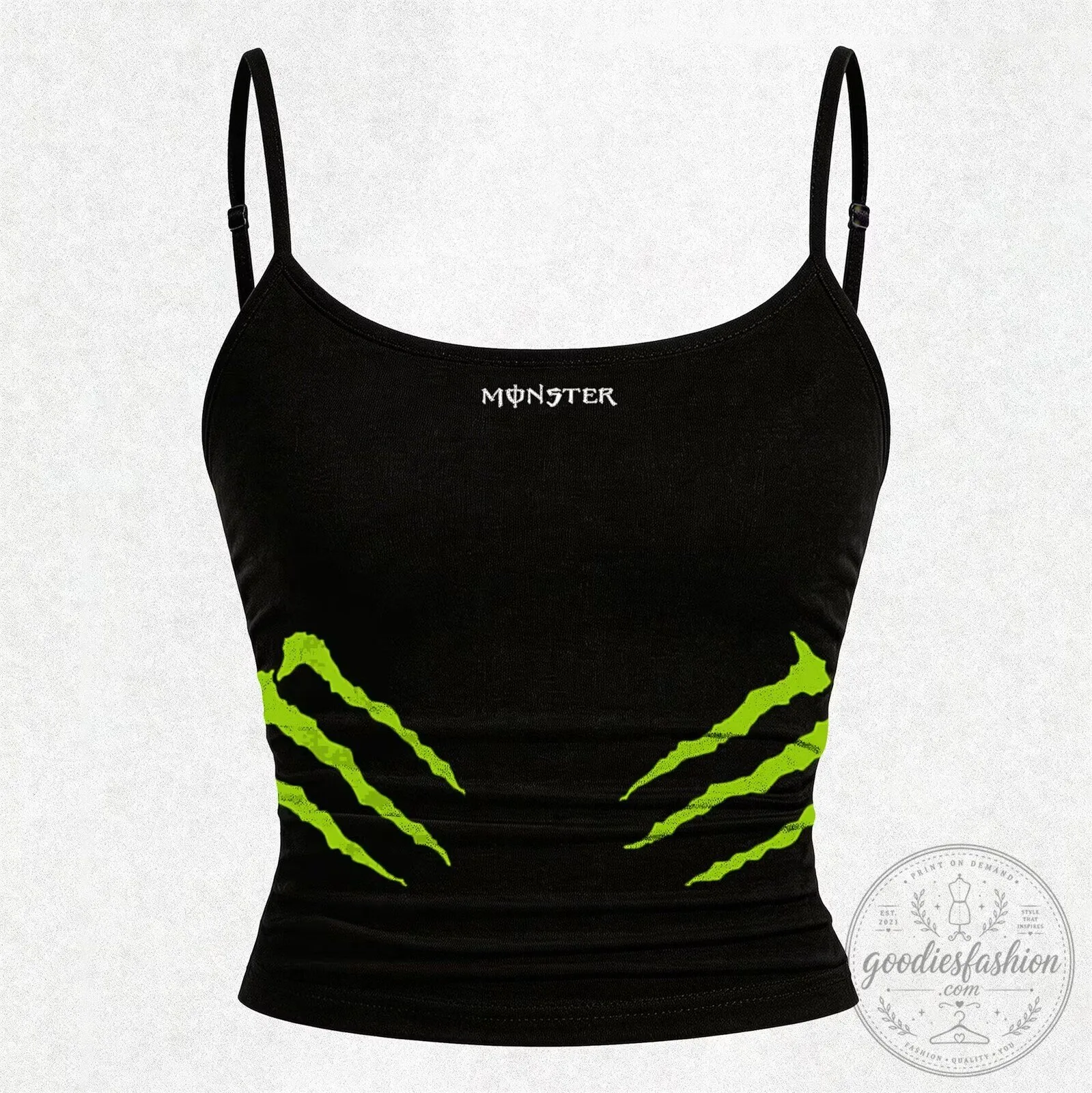 Monster Energy Drink Claw Mark Logo Black Women's Tank Top
