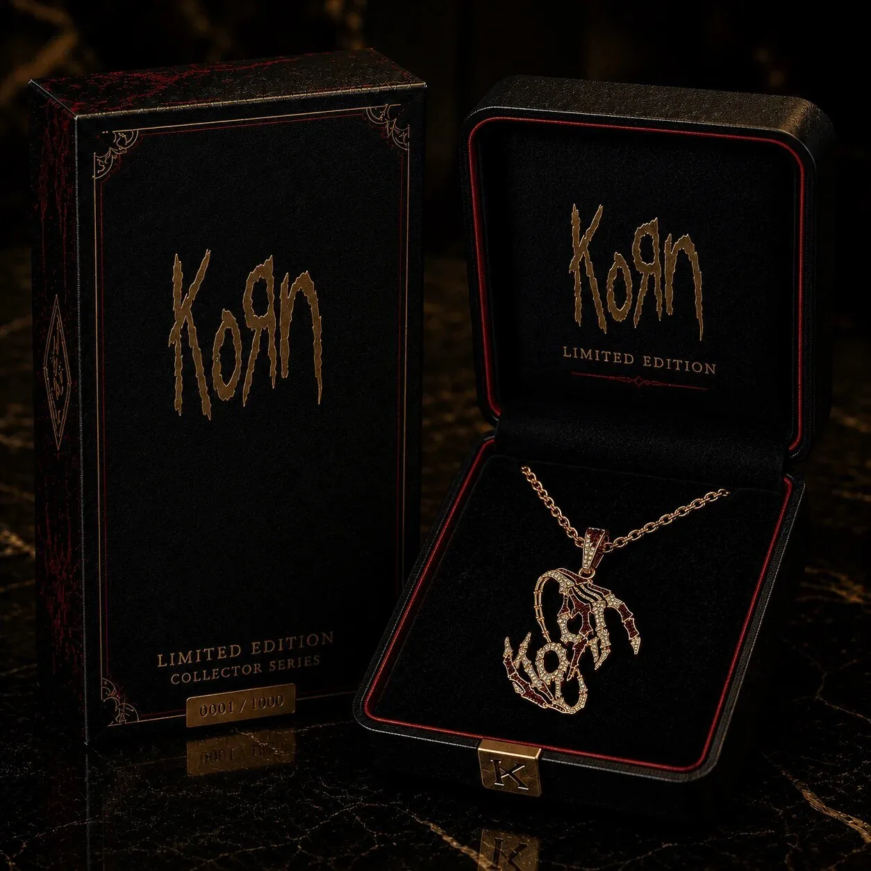Limited Edition Diamond Pendant Necklace on Solid Gold Chain by Korn