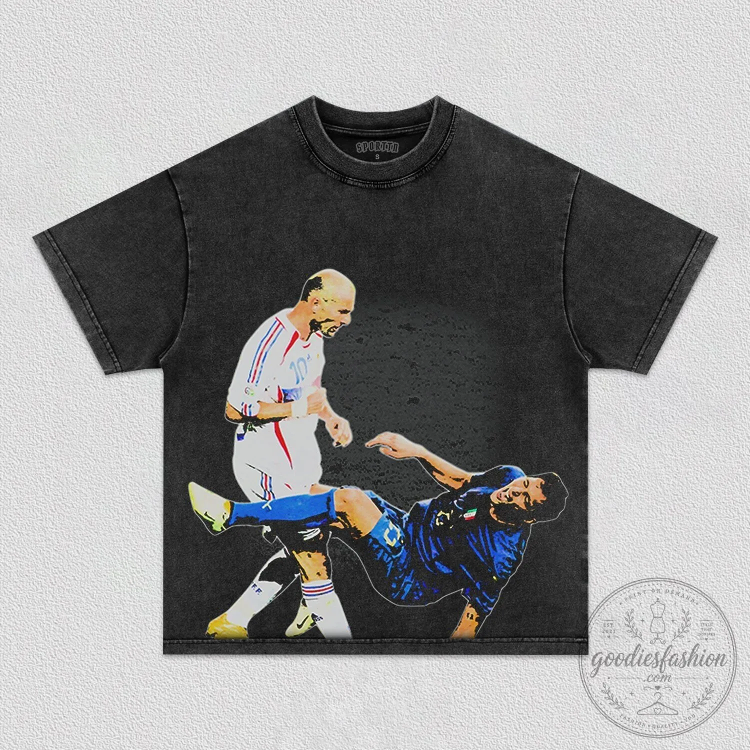 Zinedine Zidane Headbutt Marco Materazzi Football World Cup T-Shirt 2 Zinedine Zidane Headbutt Marco Materazzi Football World Cup T-Shirt