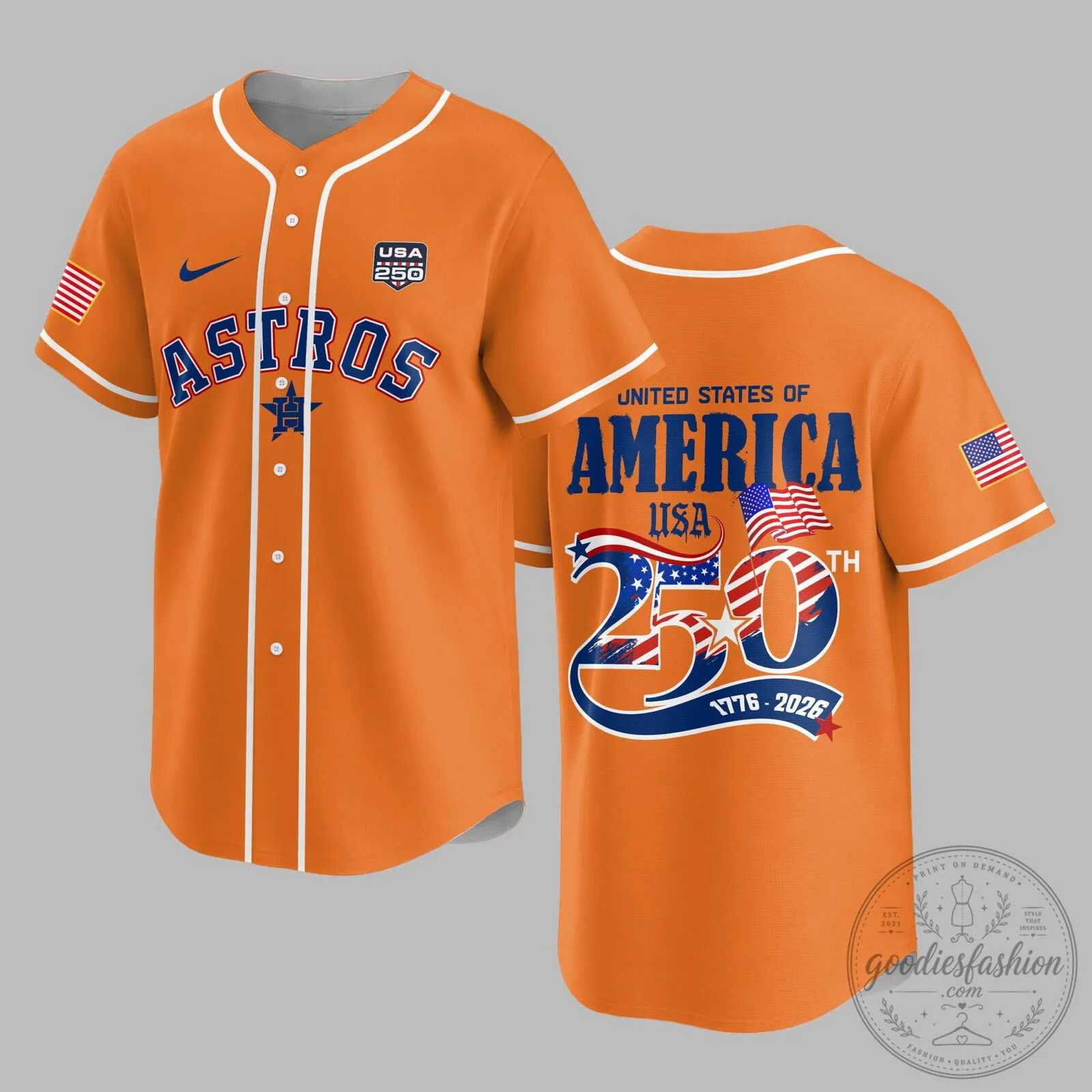 United States 250th Anniversary Houston Astros Baseball Jersey