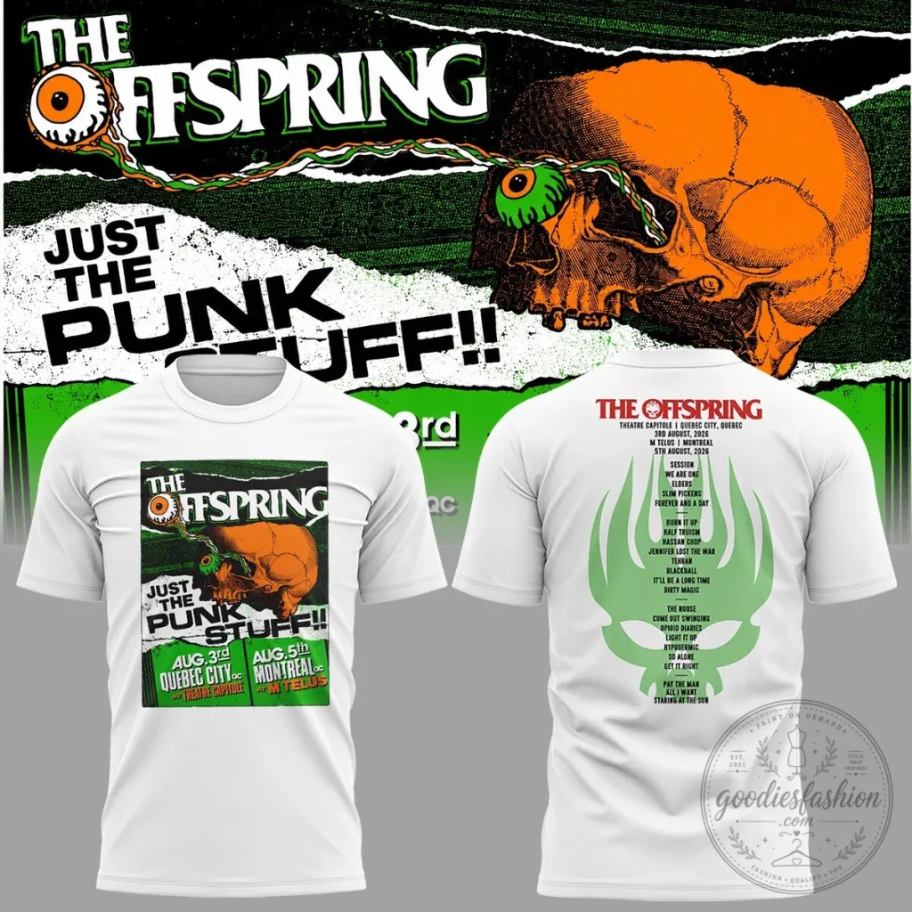 The Offspring Just the Punk Stuff Tour Concert White T-Shirt The Offspring Just the Punk Stuff Tour Concert White T-Shirt