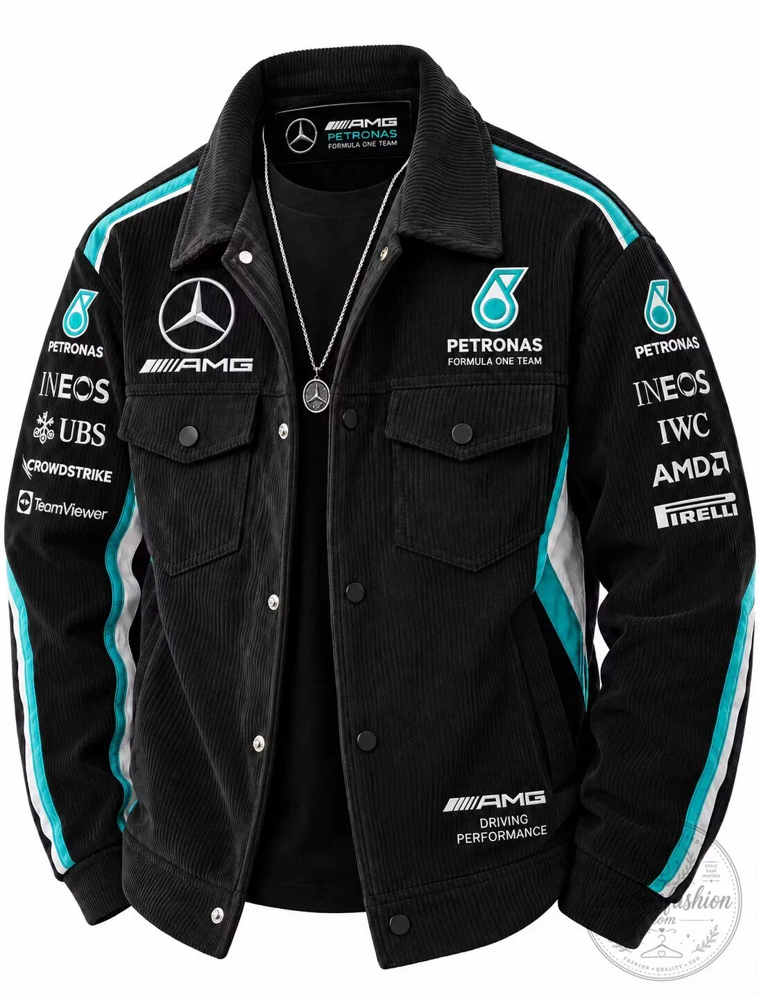 Mercedes-AMG Petronas Formula One Team Black Corduroy Jacket