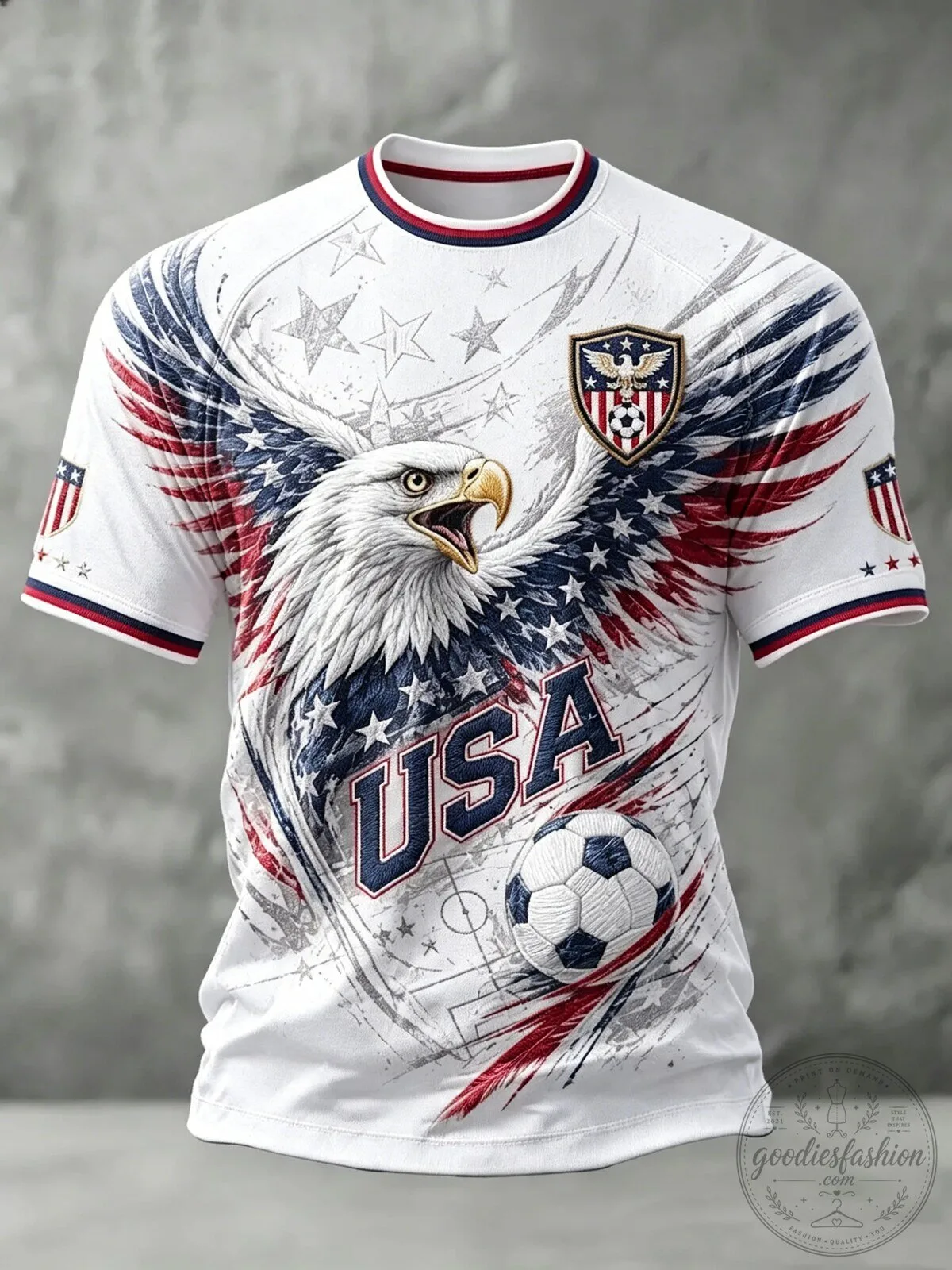 USA Soccer Eagle Patriotic Men's Football Jersey