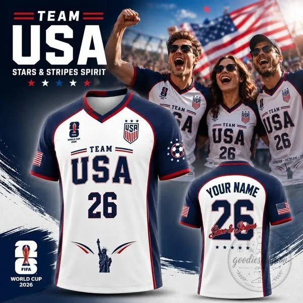USA Soccer World Cup 2026 Team Personalized Football Jersey