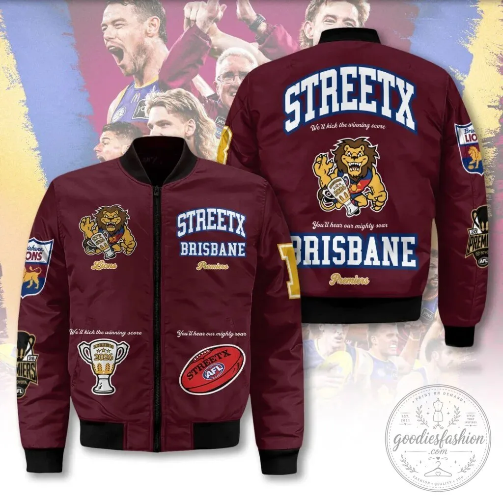 Brisbane Lions AFL Premiers 2026 Bomber Jacket