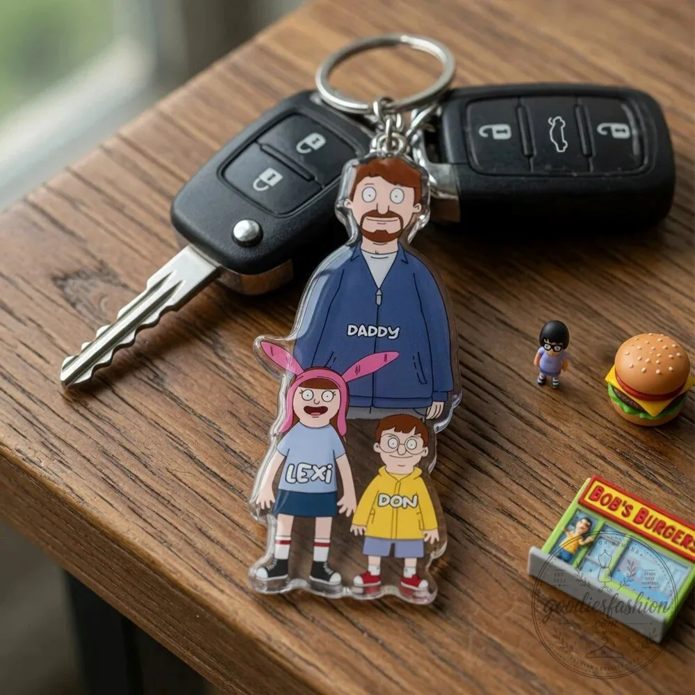 Bob's Burgers Family Personalized Daddy Lexi Don Keychain Gift