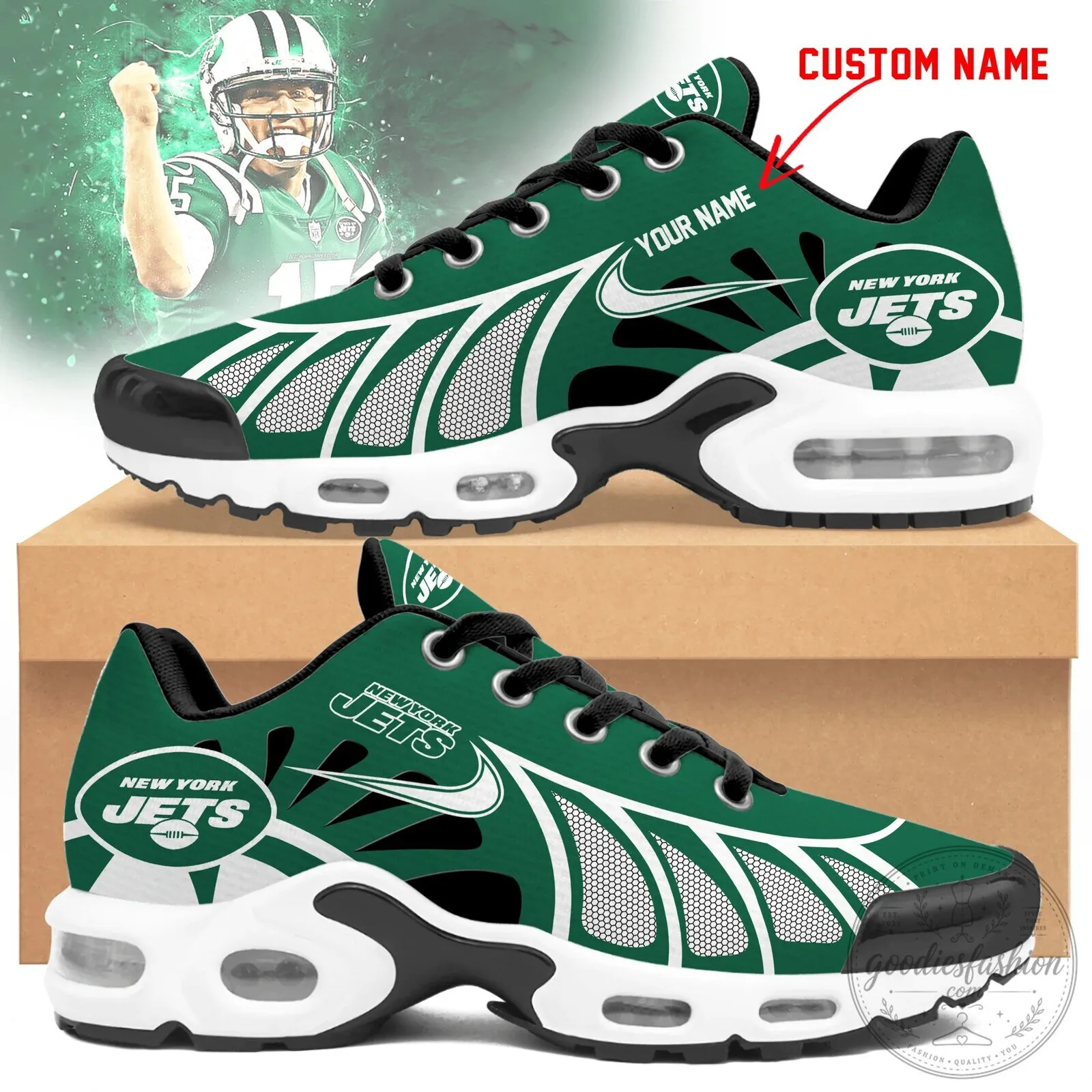 New York Jets Personalized Air Max Running Shoes
