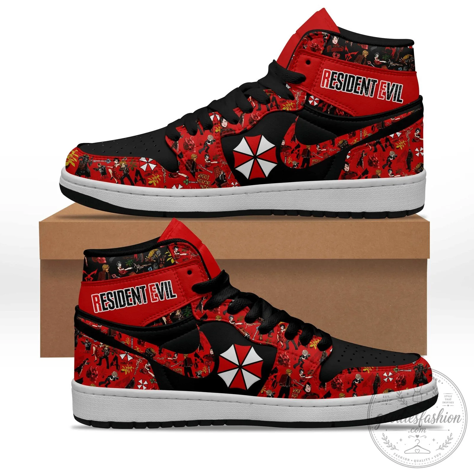 Resident Evil Umbrella Corporation High-Top Sneakers 2 Resident Evil Umbrella Corporation High-Top Sneakers