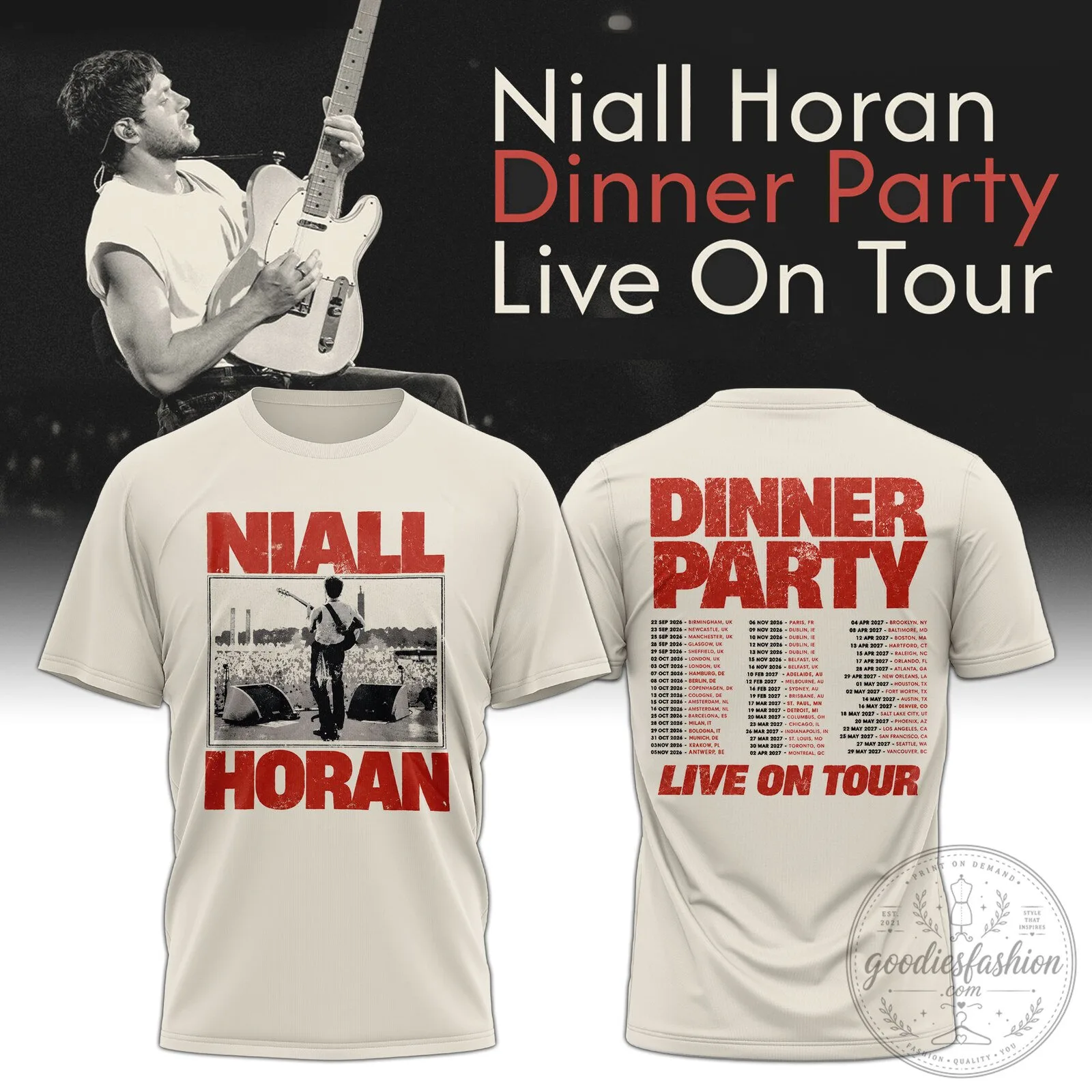 Niall Horan The Show Live On Tour Concert T-Shirt