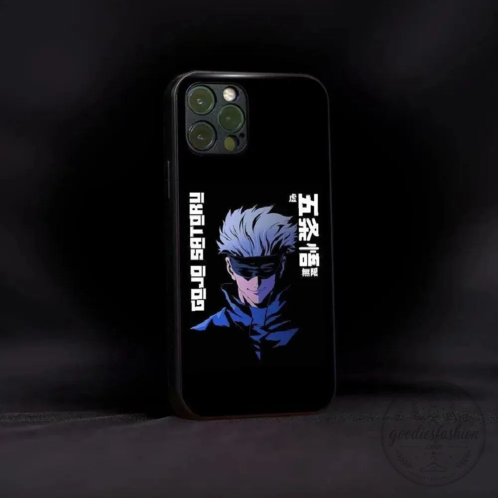 Satoru Gojo Jujutsu Kaisen Anime Character Art Black Phone Case