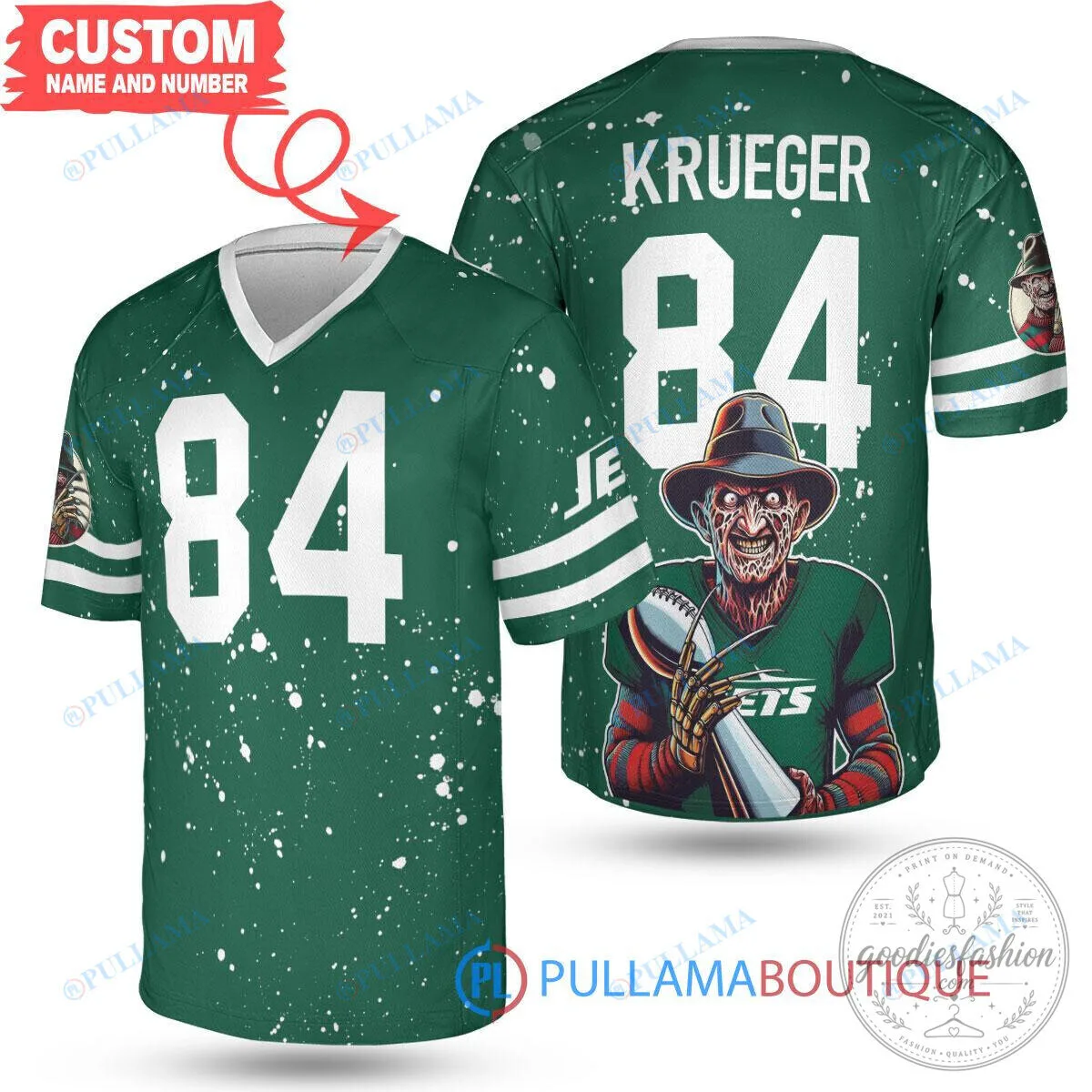 Freddy Krueger New York Jets Halloween Football Jersey