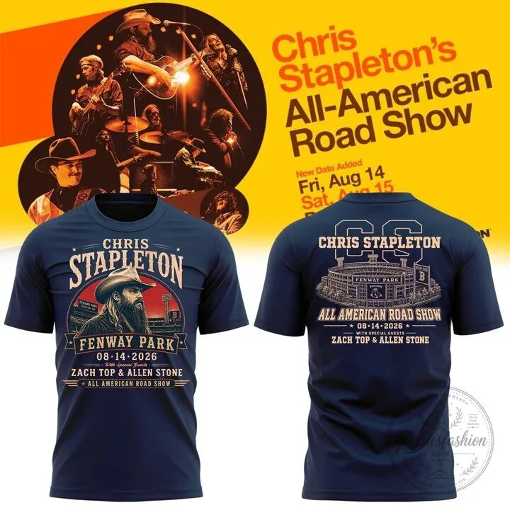 2026 Fenway Park Concert Tee for Chris Stapleton's All-American Road Show