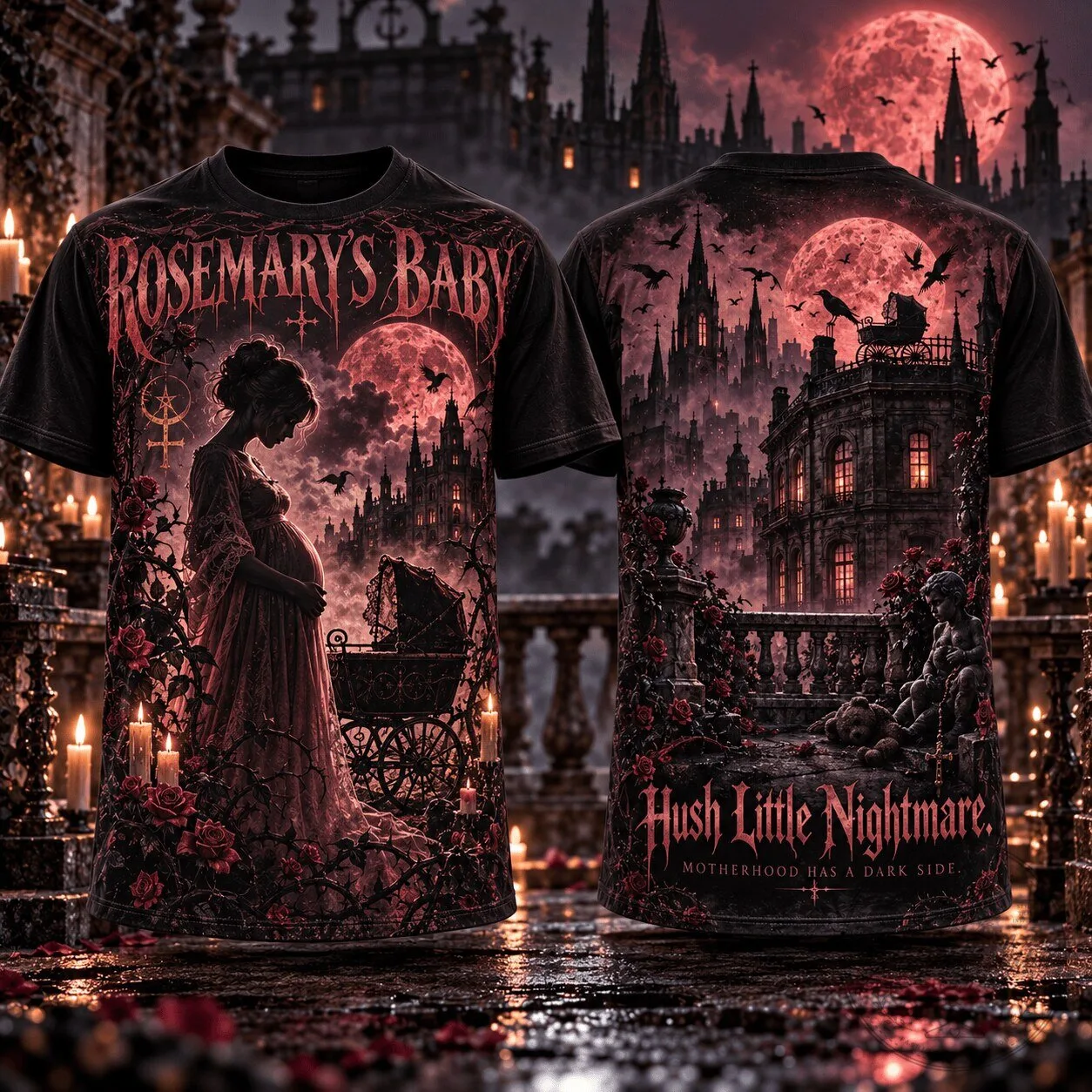 Rosemary's Baby Gothic Motherhood Horror Movie T-Shirt