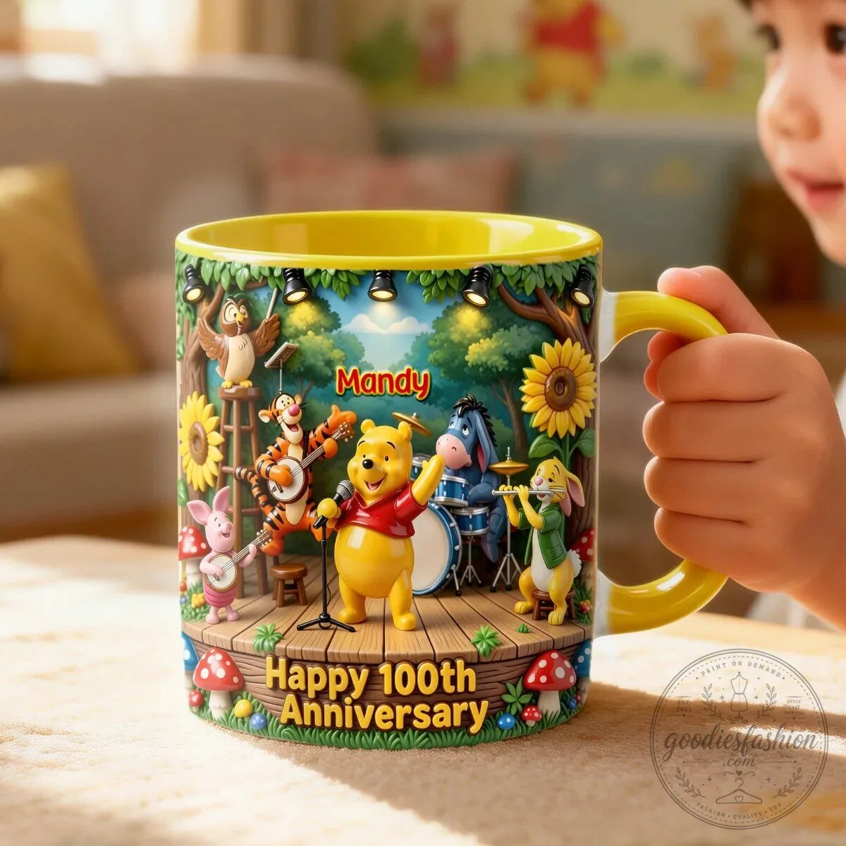 Winnie the Pooh and Friends Happy 100th Anniversary Personalized Coffee Mug