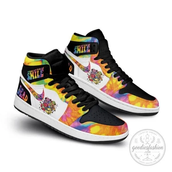 Grateful Dead Dancing Bears Tie Dye High Top Sneakers