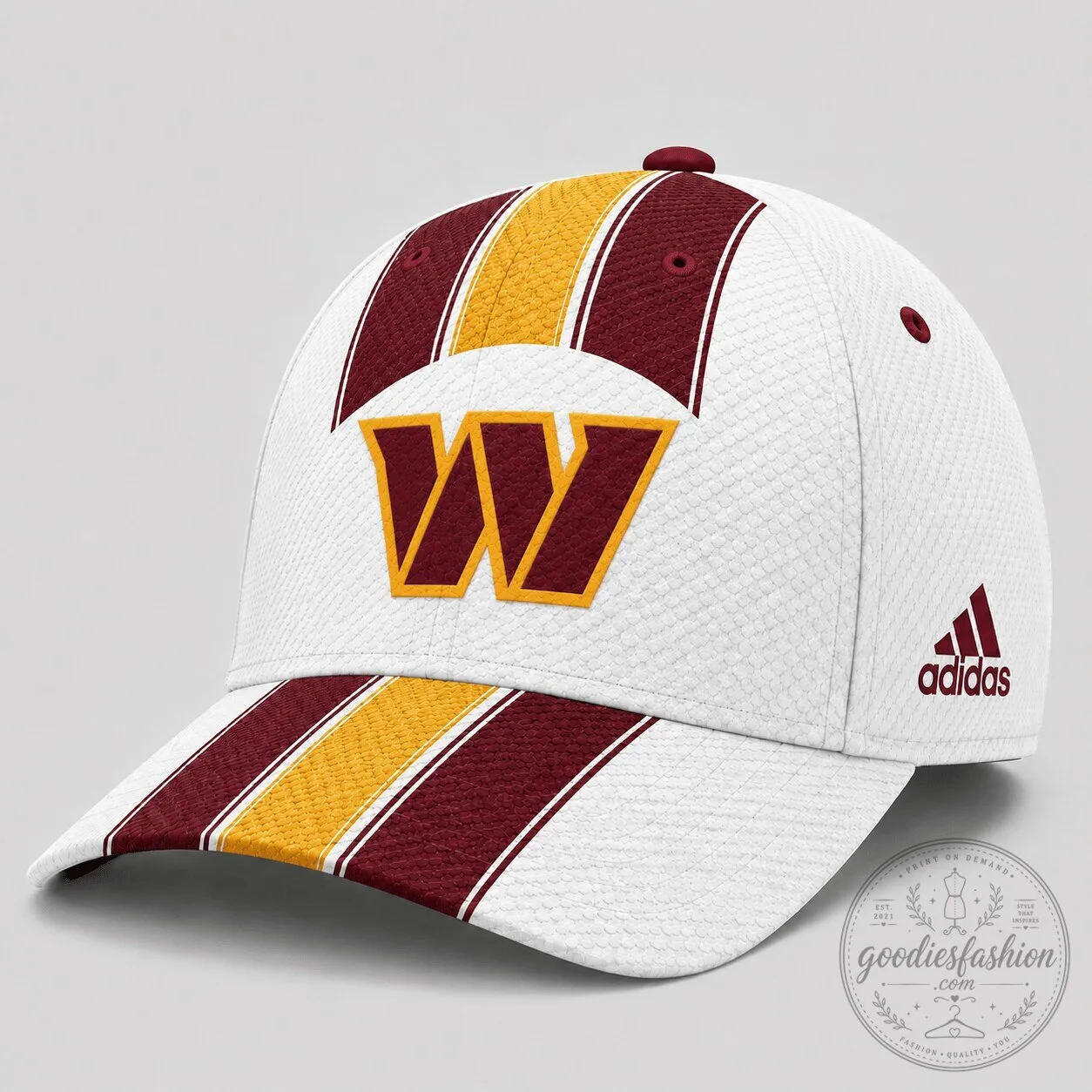 Washington Commanders NFL Football Team Triple Stripe White Cap Hat