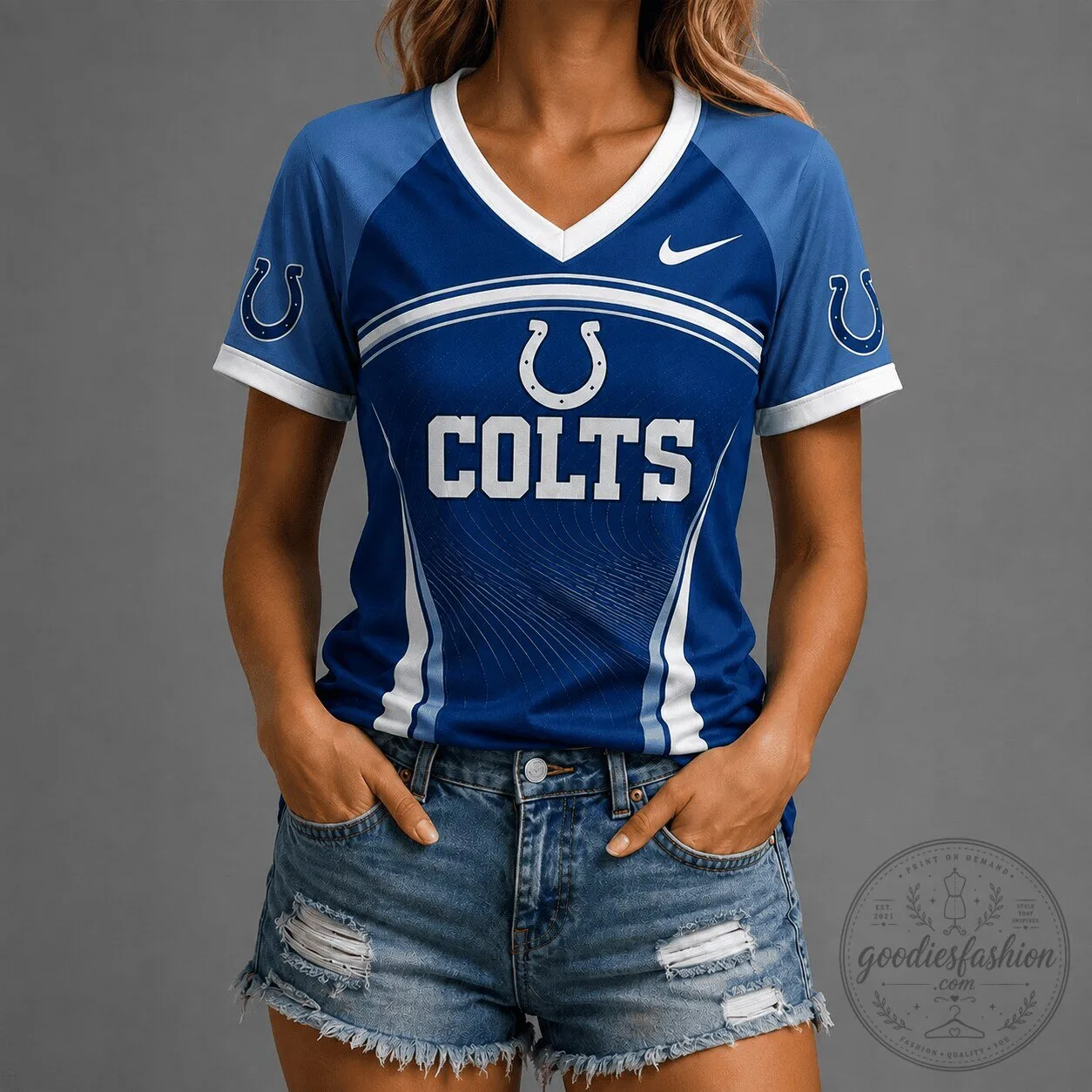 Indianapolis Colts National Football League Victory Wave V-Neck T-Shirt