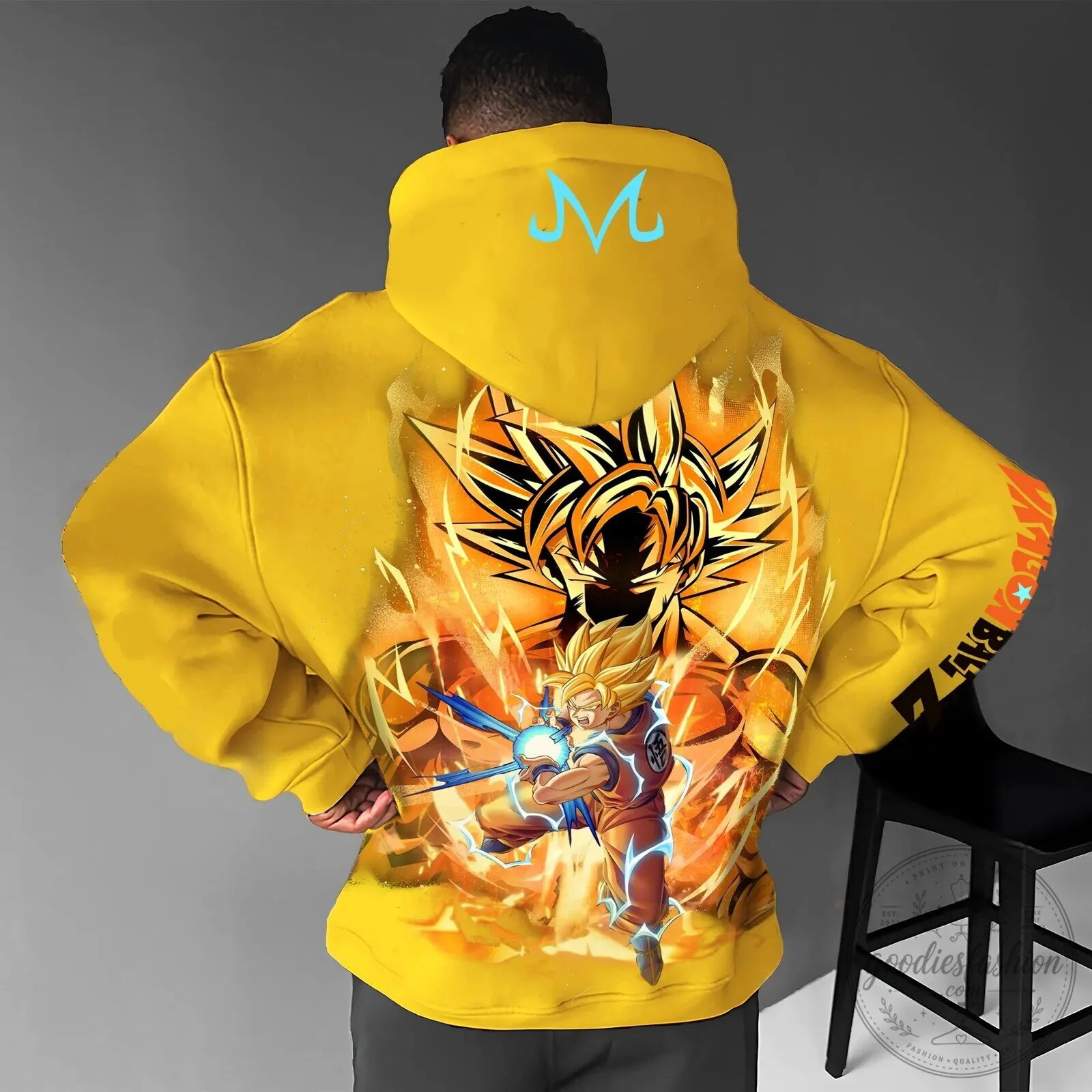 Dragon Ball Z Goku Super Saiyan Power Up Anime Hoodie