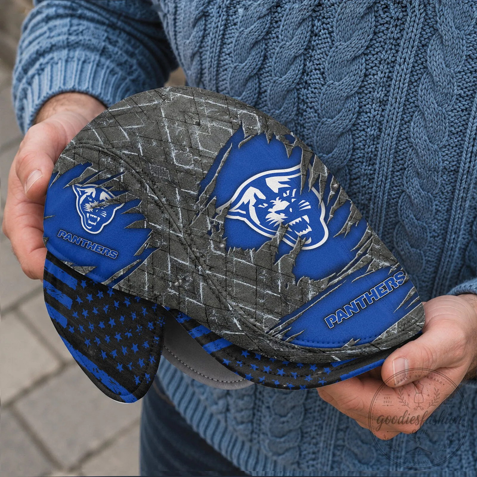 Georgia State Panthers NCAA Flat Cap with Foldable Ear Flaps 10 Georgia State Panthers NCAA Flat Cap with Foldable Ear Flaps