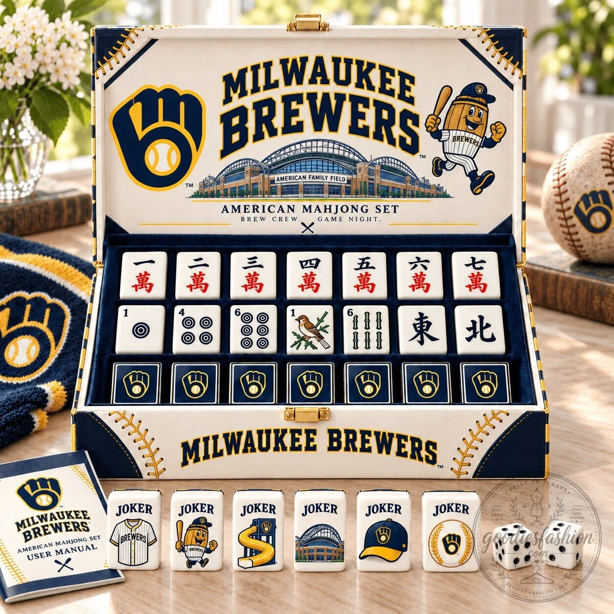 Milwaukee Brewers American Mahjong Game Set