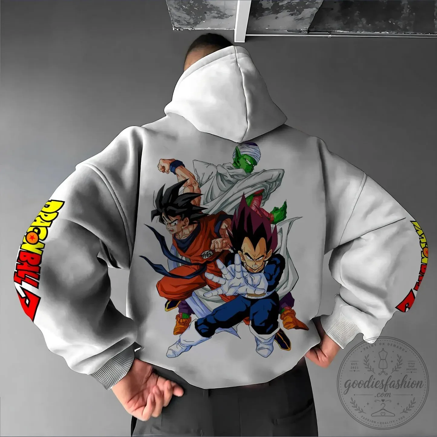 Dragon Ball Z Anime Characters Graphic Print Men's Hoodie