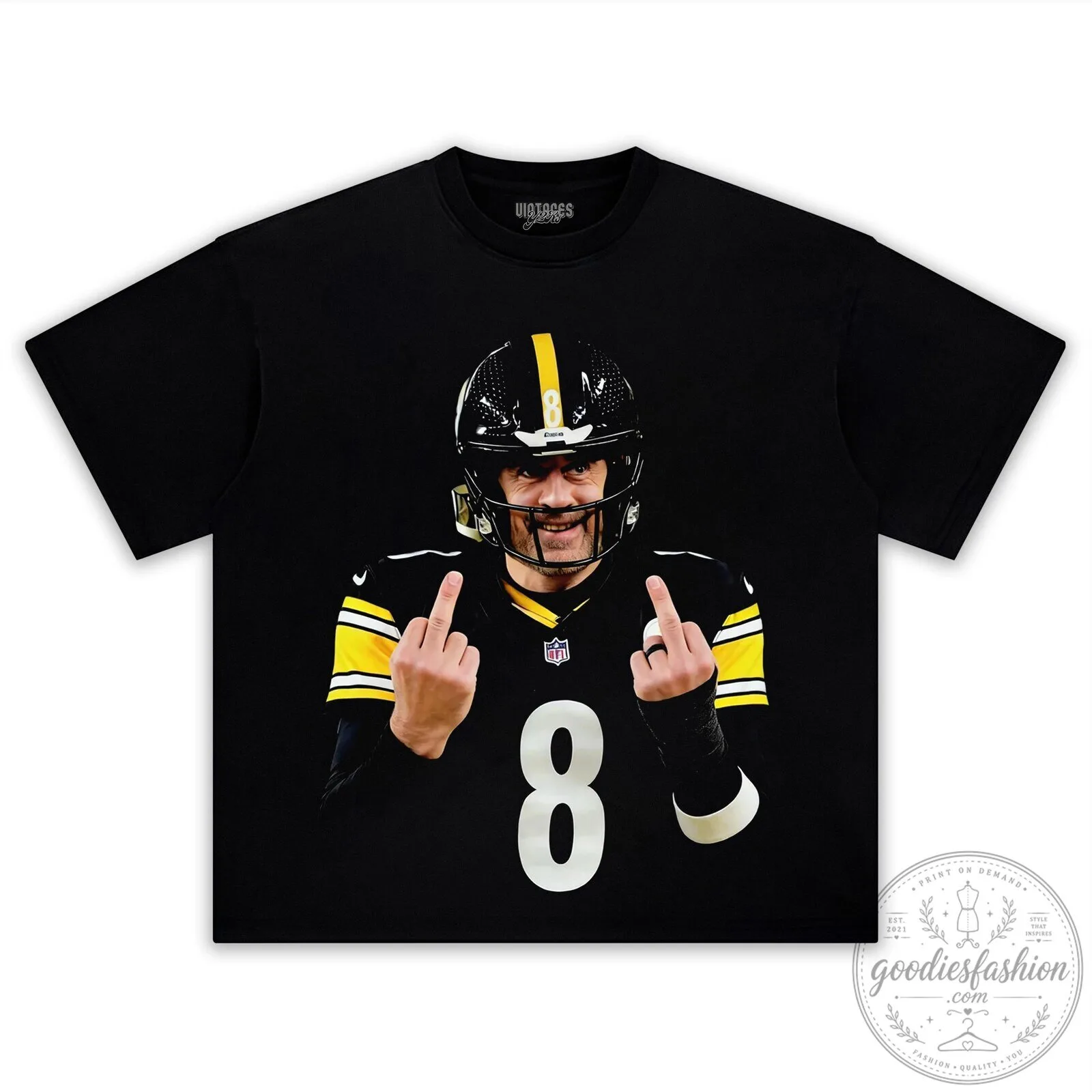 Kenny Pickett Middle Fingers Pittsburgh Steelers Football T-Shirt