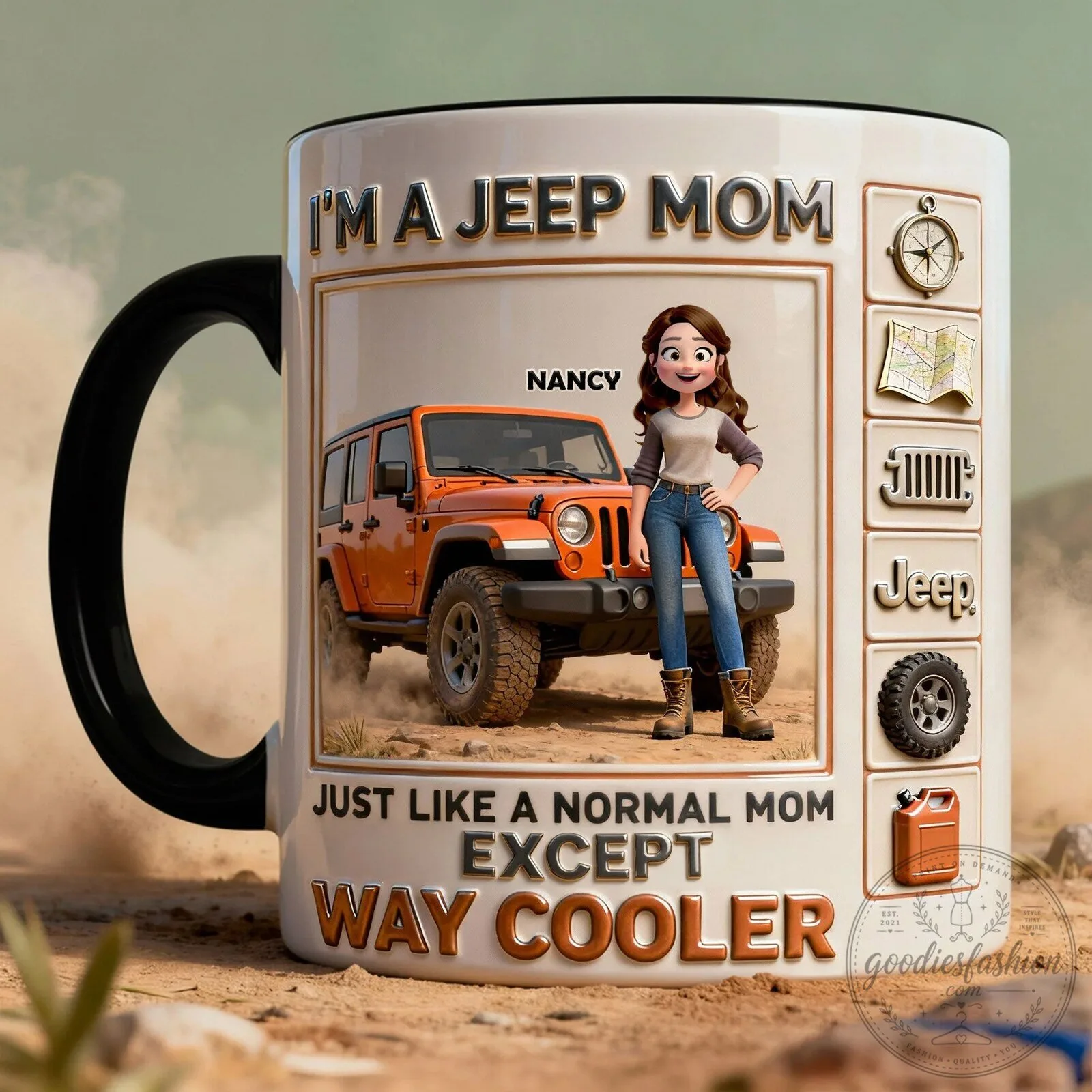 Personalized Jeep Mom Just Like A Normal Mom Except Way Cooler Coffee Mug