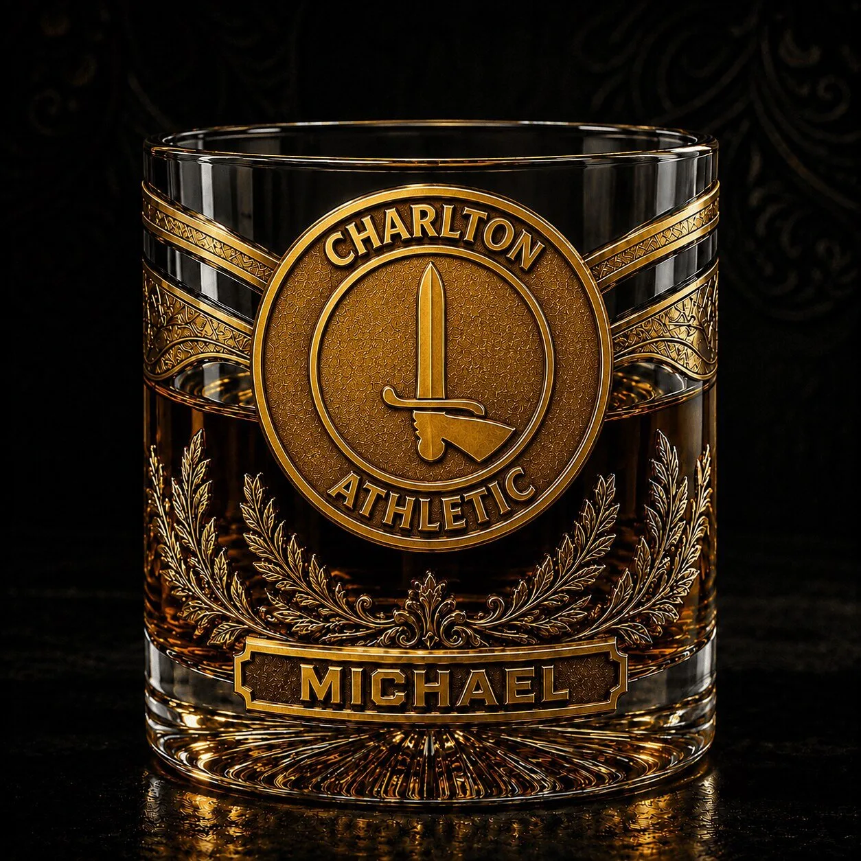 Charlton Athletic Football Club Personalized Whiskey Glass