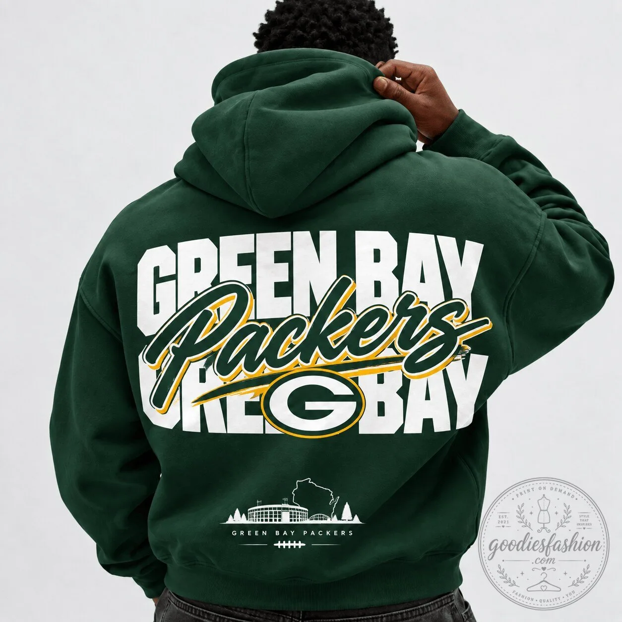 Green Bay Packers National Football League Hometown Skyline Streetwear Fan Hoodie 1 Green Bay Packers National Football League Hometown Skyline Streetwear Fan Hoodie