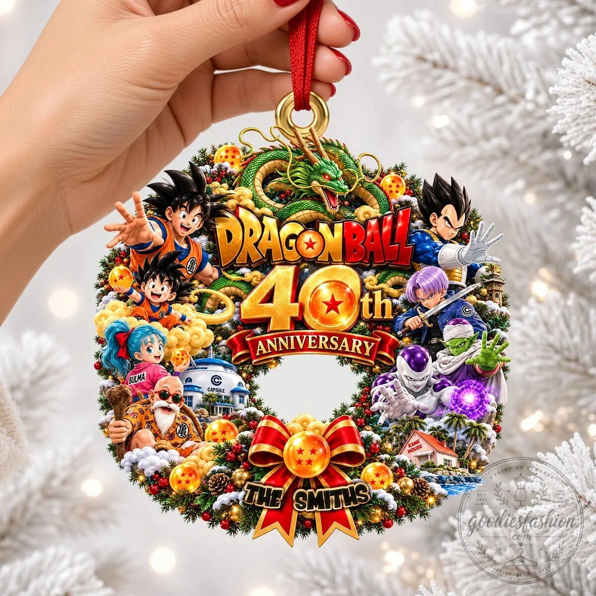 Dragon Ball 40th Anniversary Christmas Ornament with Goku and Vegeta
