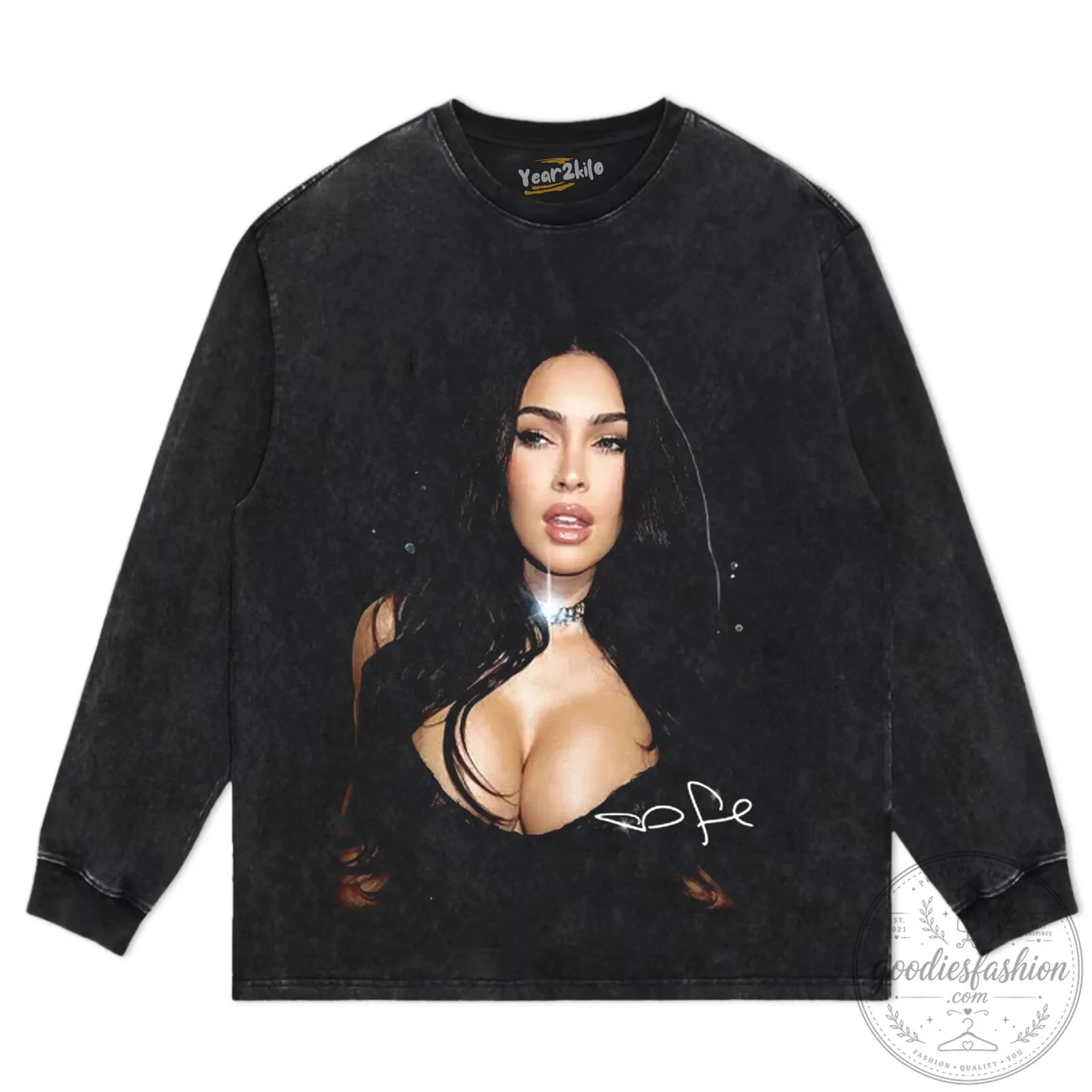 Megan Fox Iconic Portrait Black Graphic T-Shirt 21 Megan Fox Iconic Portrait Black Graphic T-Shirt