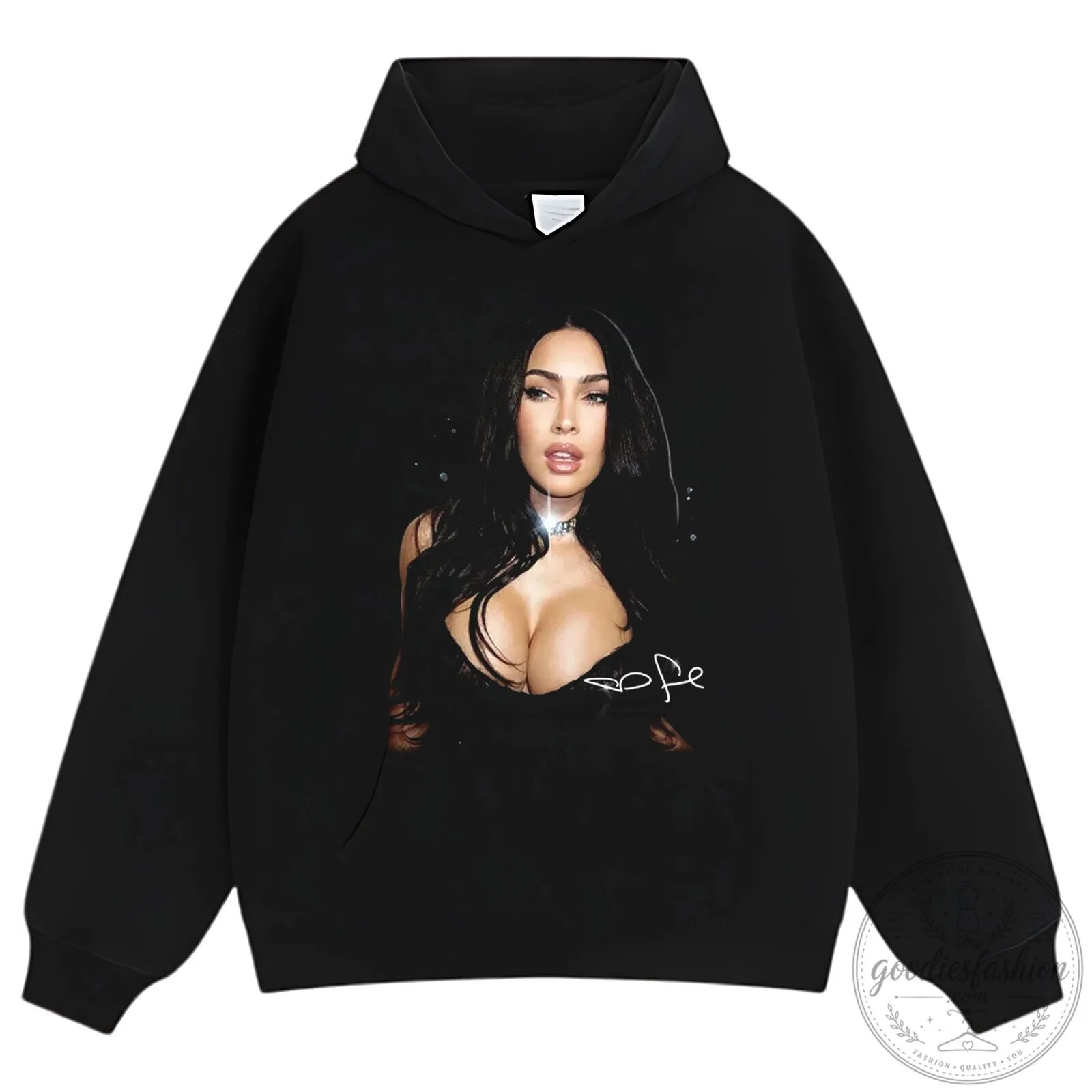 Megan Fox Iconic Portrait Black Graphic T-Shirt 23 Megan Fox Iconic Portrait Black Graphic T-Shirt