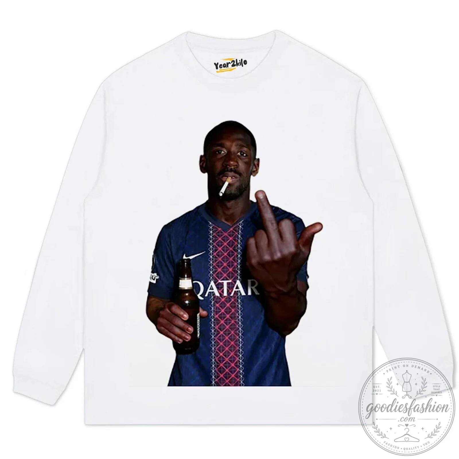 Ousmane Dembele Middle Finger Funny Football Player Black T-Shirt 26 Ousmane Dembele Middle Finger Funny Football Player Black T-Shirt