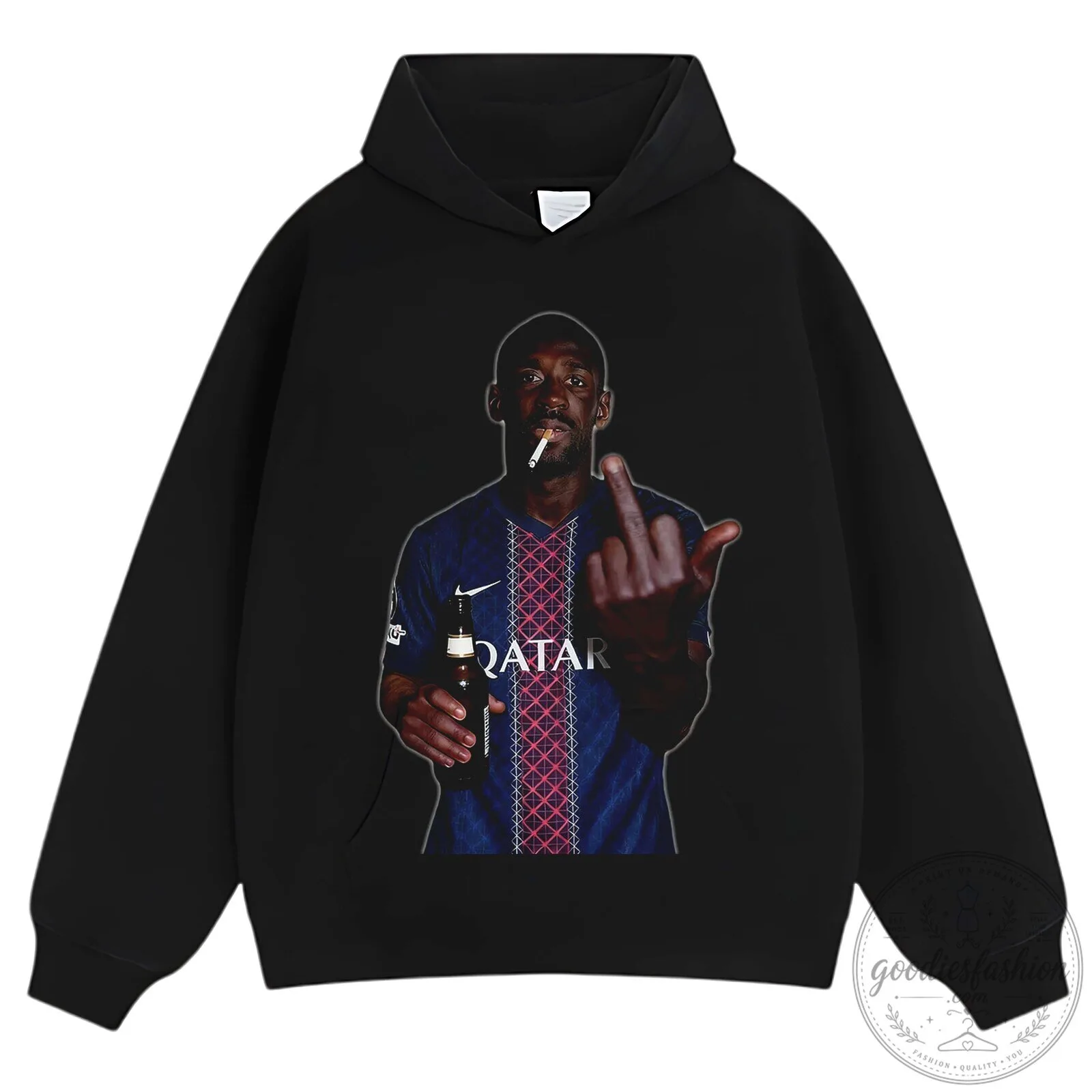 Ousmane Dembele Middle Finger Funny Football Player Black T-Shirt 35 Ousmane Dembele Middle Finger Funny Football Player Black T-Shirt