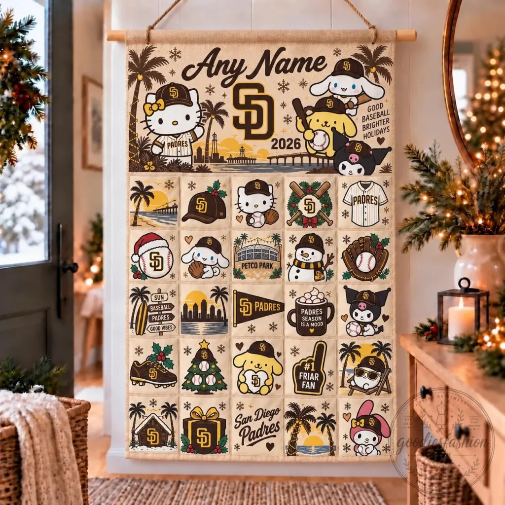 San Diego Padres Hello Kitty and Friends Baseball Christmas Advent Calendar San Diego Padres Hello Kitty and Friends Baseball Christmas Advent Calendar 2D