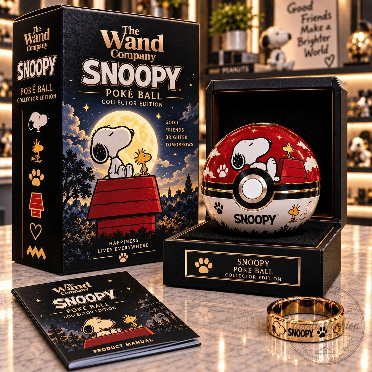 Snoopy Peanuts Poke Ball Collector Edition Figurine
