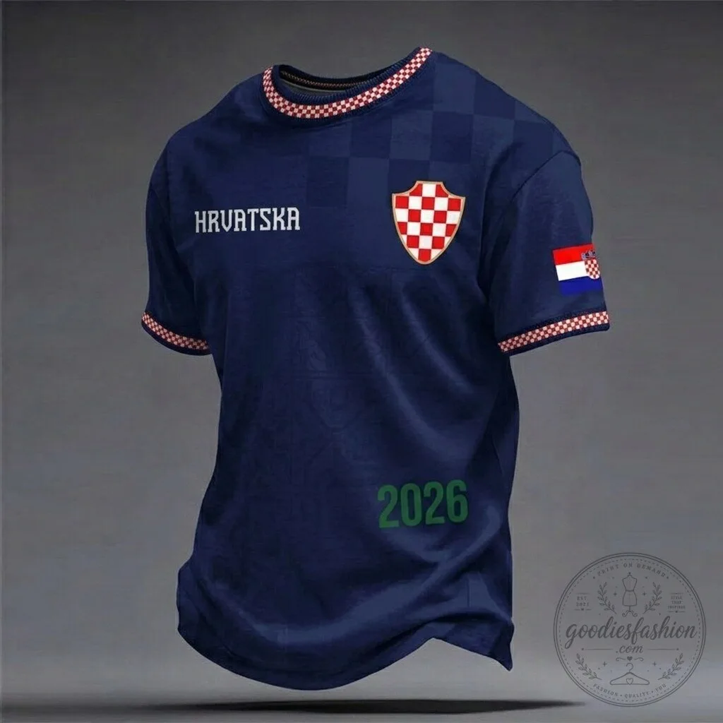 Croatia National Football Team Navy Blue Soccer Jersey