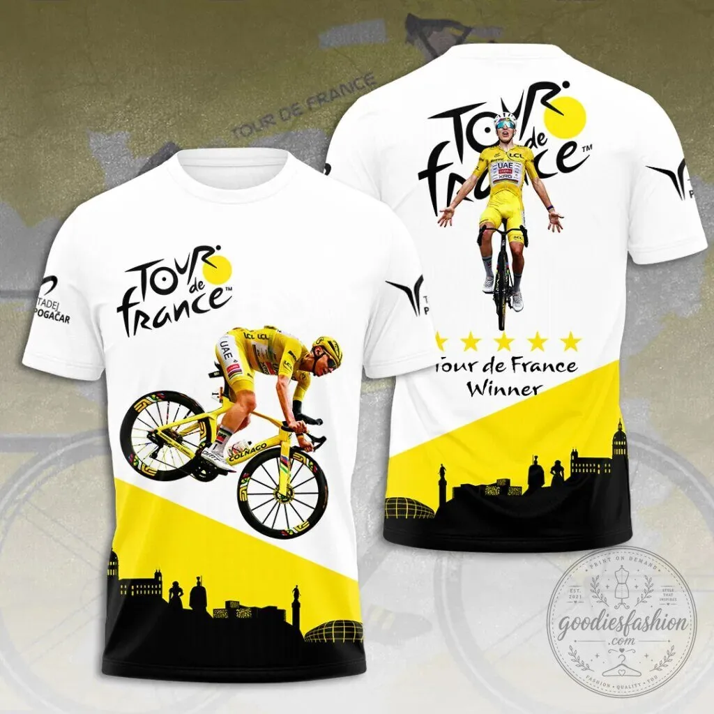 Cycling Fan T-Shirt Celebrating Tadej Pogacar's Victory at the Tour de France