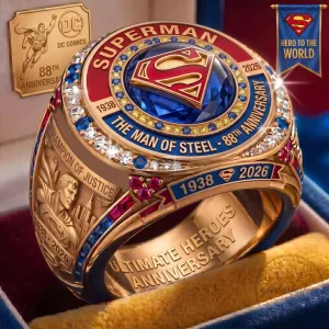 Superman The Man of Steel 88th Anniversary Champion of Justice Ring
