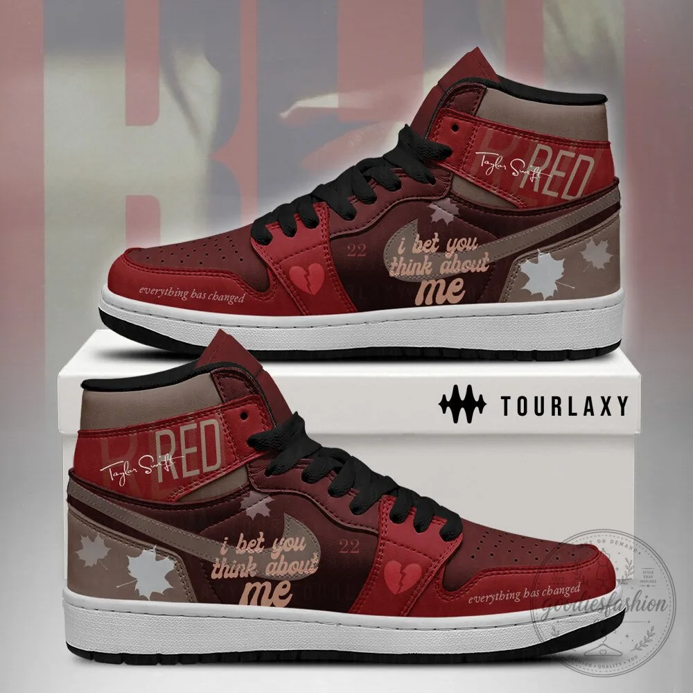 Taylor Swift Red Album Inspired High-Top Sneakers for Women 4 Taylor Swift Red Album Inspired High-Top Sneakers for Women