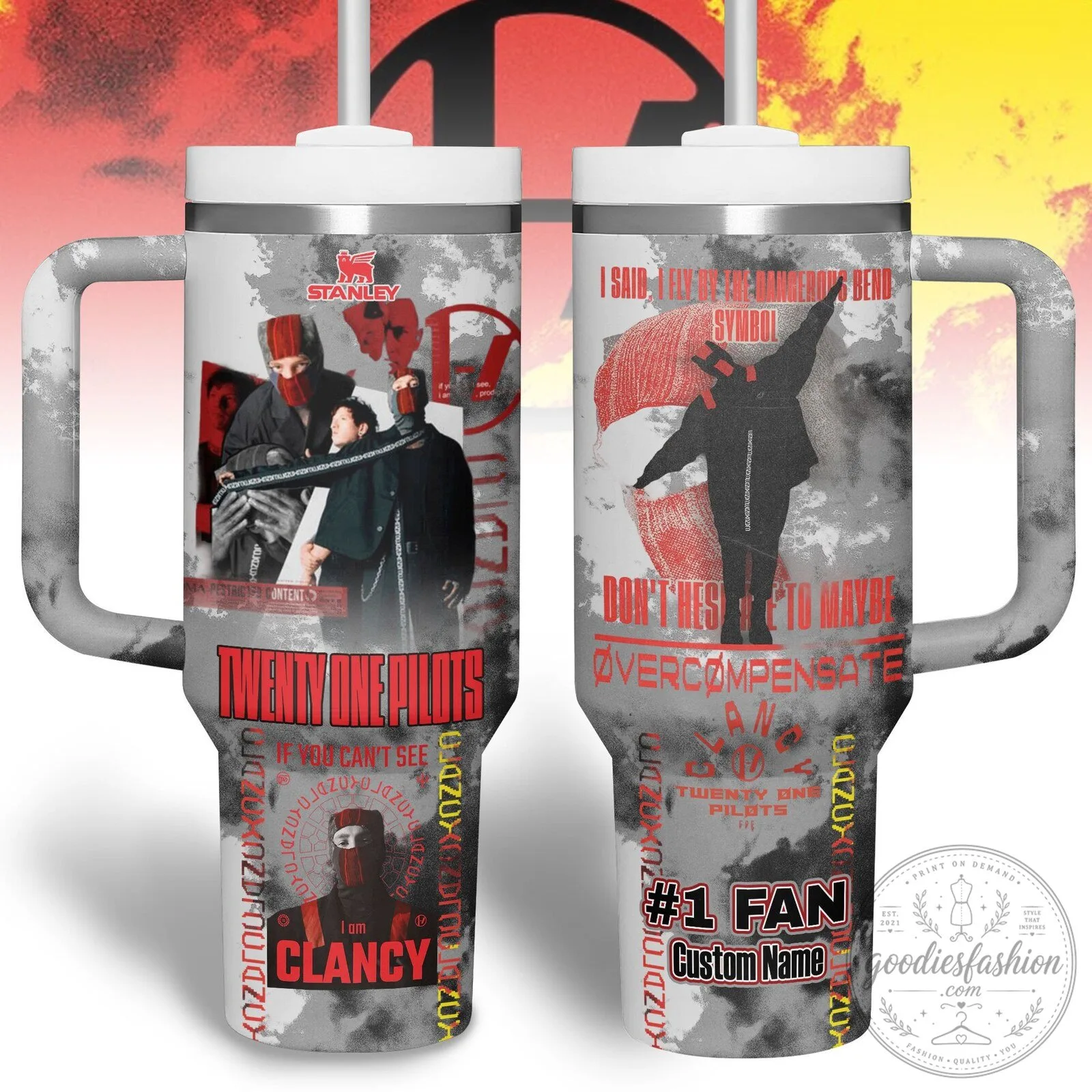 Twenty One Pilots Clancy Album Stanley Tumbler with Handle
