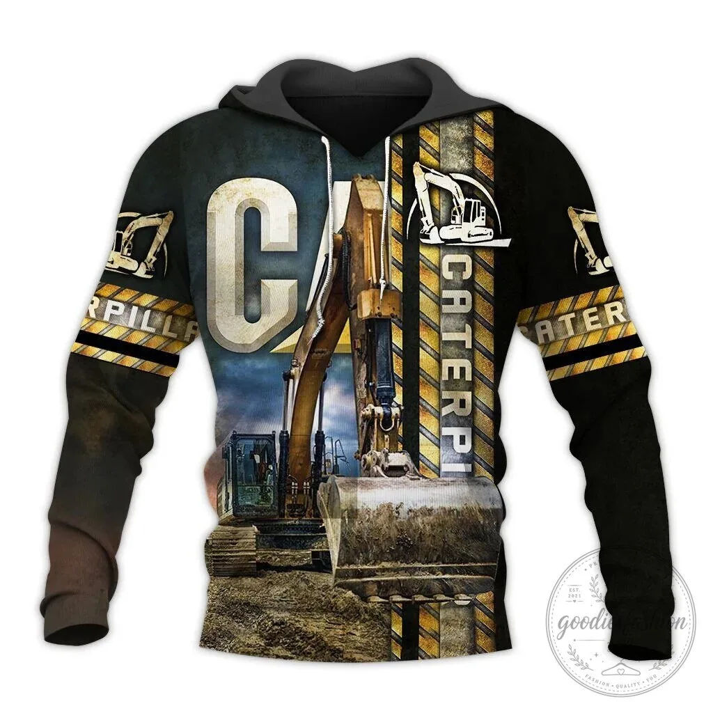 Caterpillar Heavy Equipment Construction All Over Print Hoodie