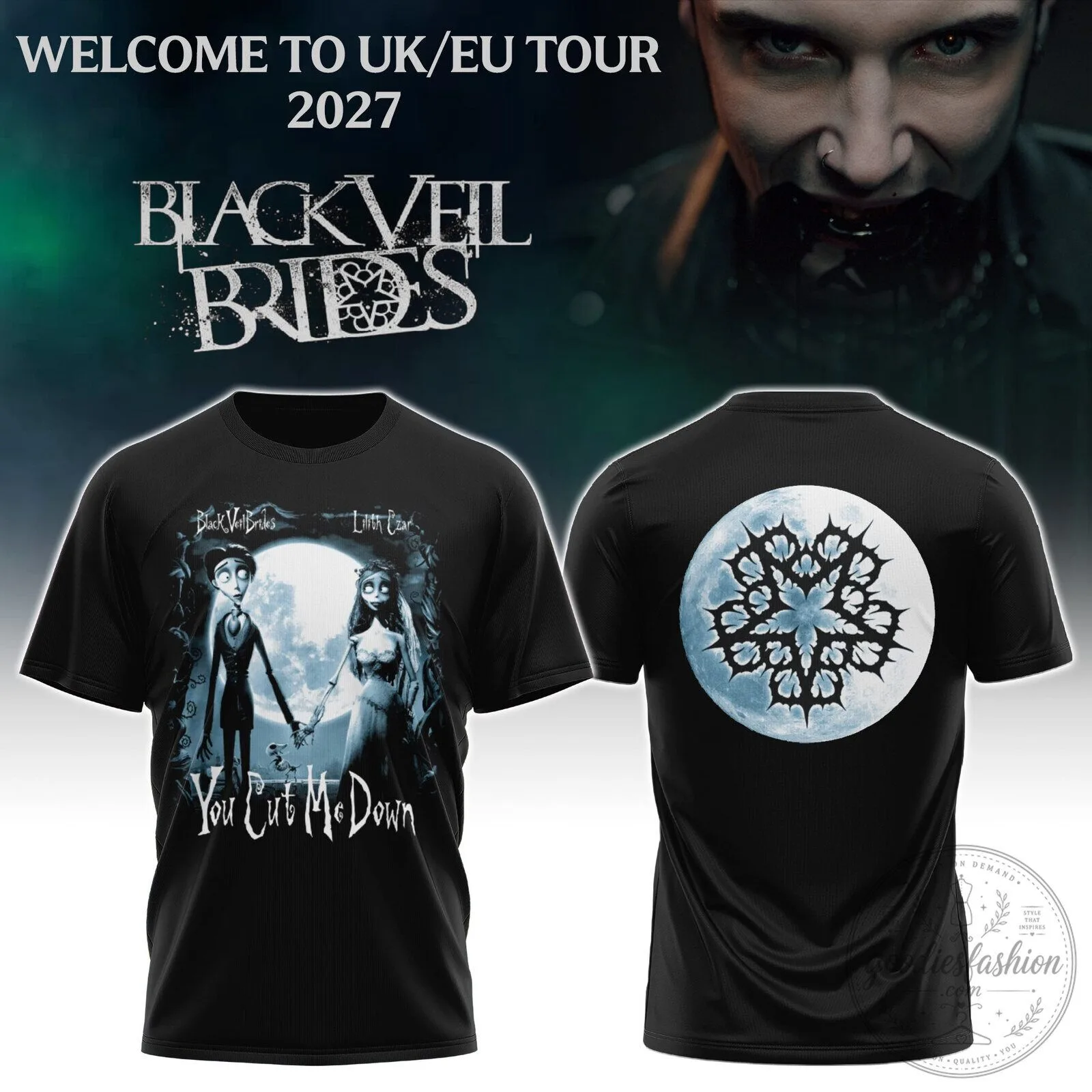 Black Veil Brides You Cut Me Down Lilith Czar Band T-Shirt