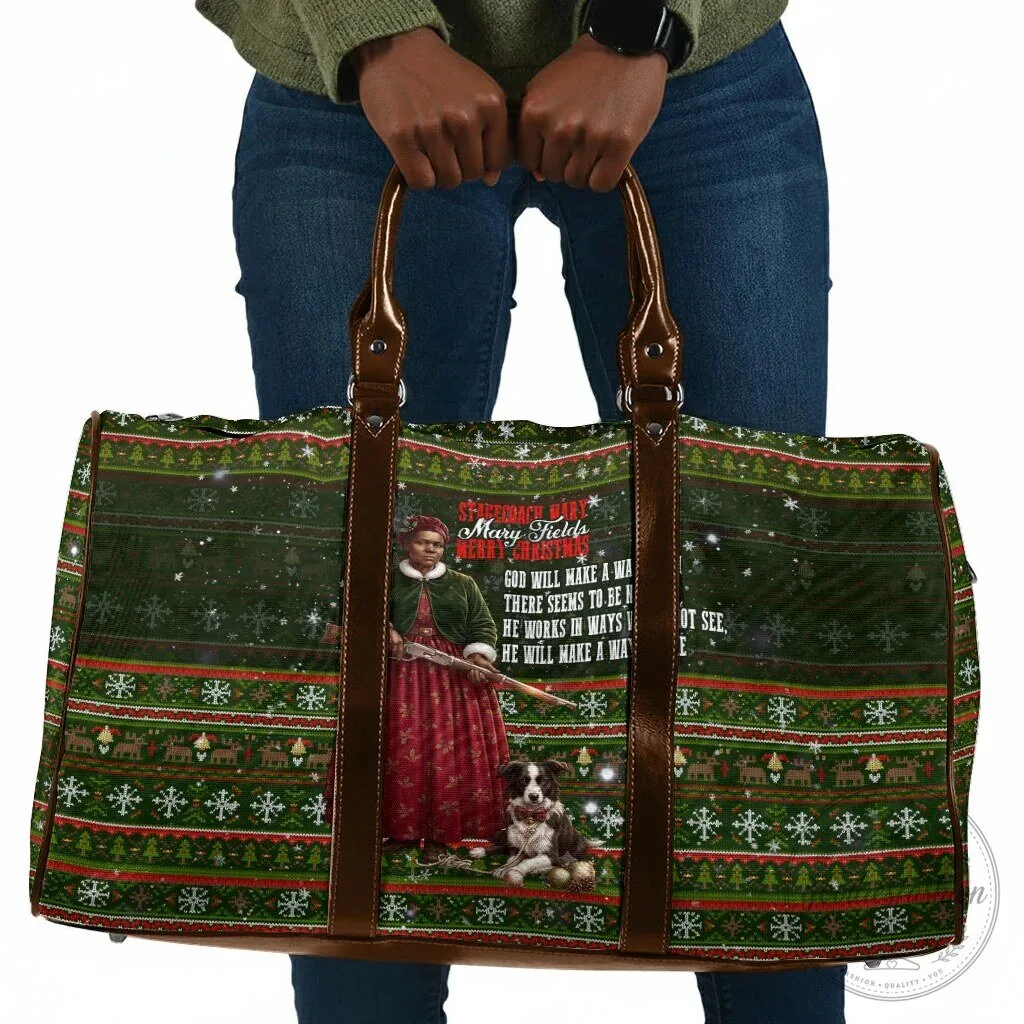 Stagecoach Mary Fields Ugly Christmas Sweater Pattern Travel Bag