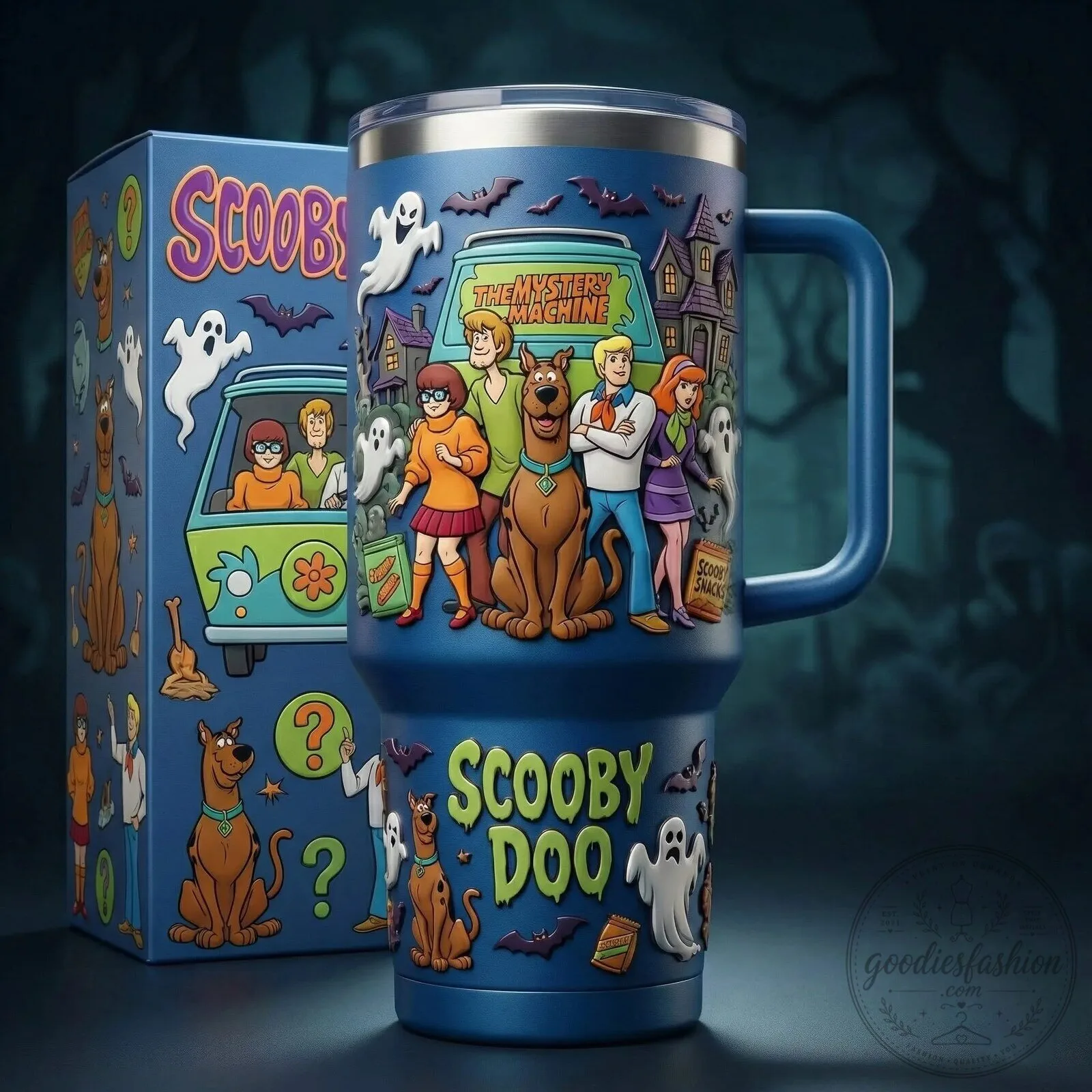 Scooby-Doo The Mystery Machine Gang Blue Insulated Tumbler