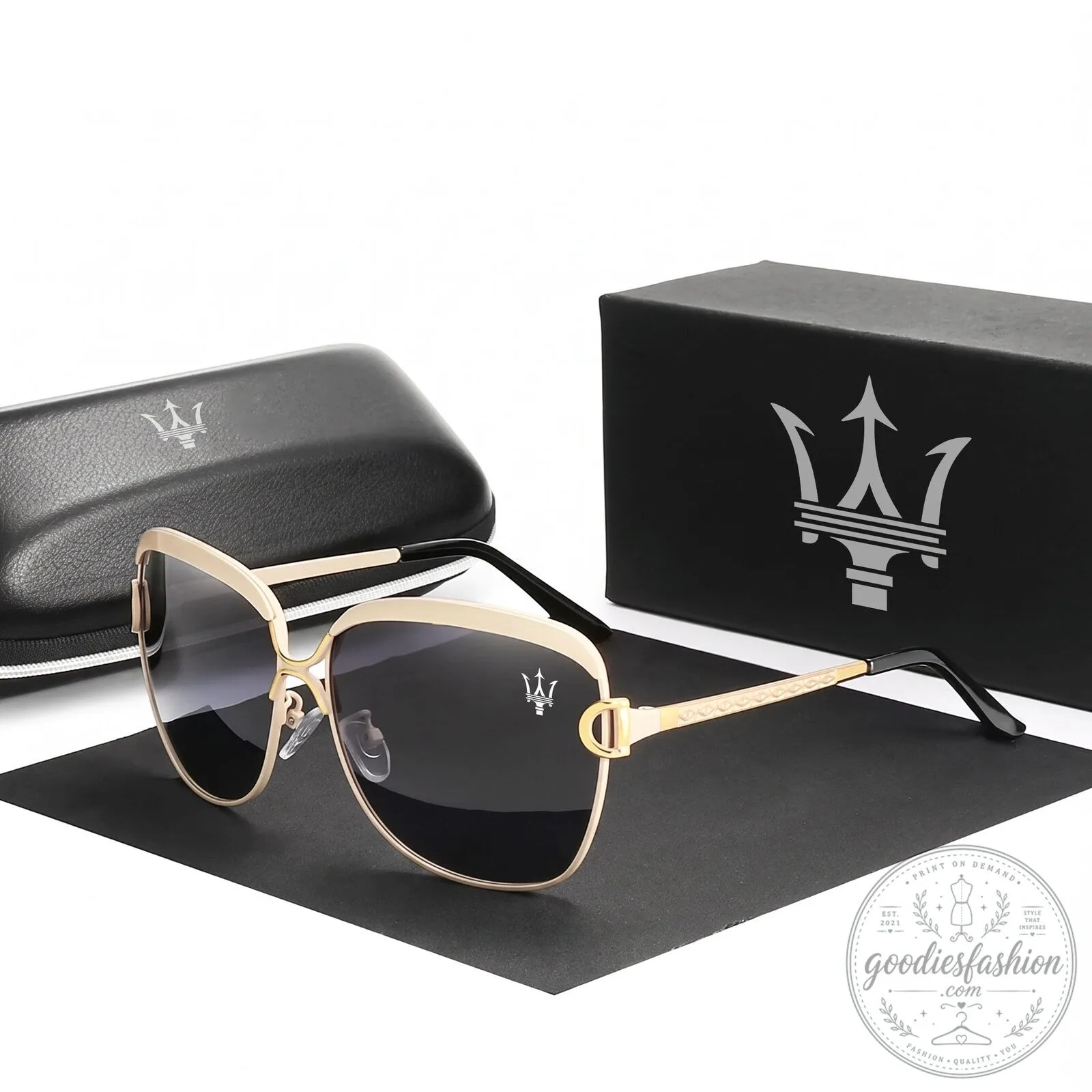 Maserati Trident Logo Red Frame Polarized UV400 Women's Sunglasses 14 Maserati Trident Logo Red Frame Polarized UV400 Women